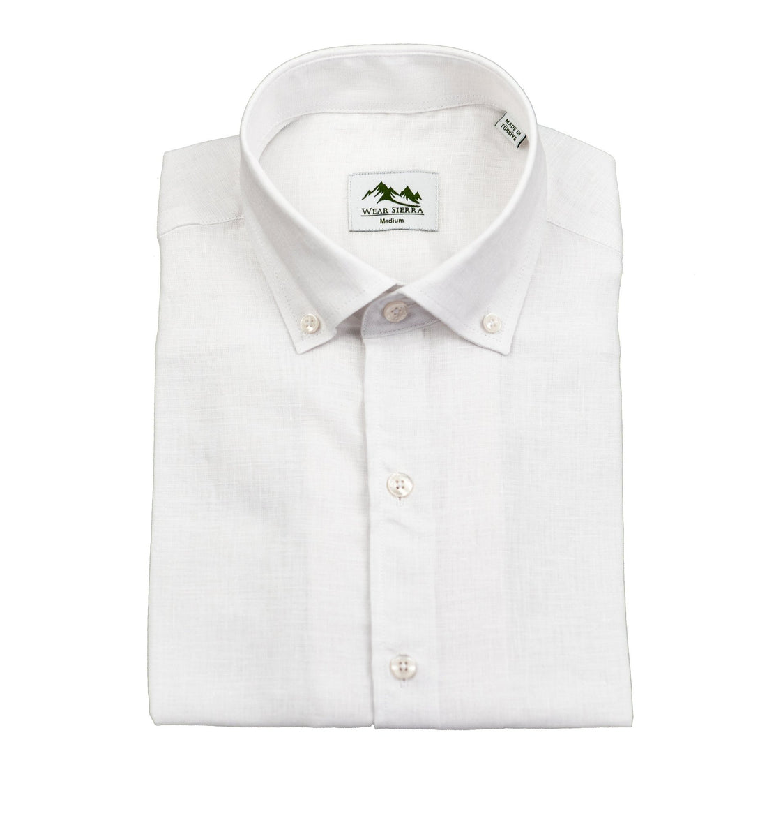 Wear Sierra Top Shelf Men's Linen Short Sleeve Button Down Shirt in White - Wear Sierra