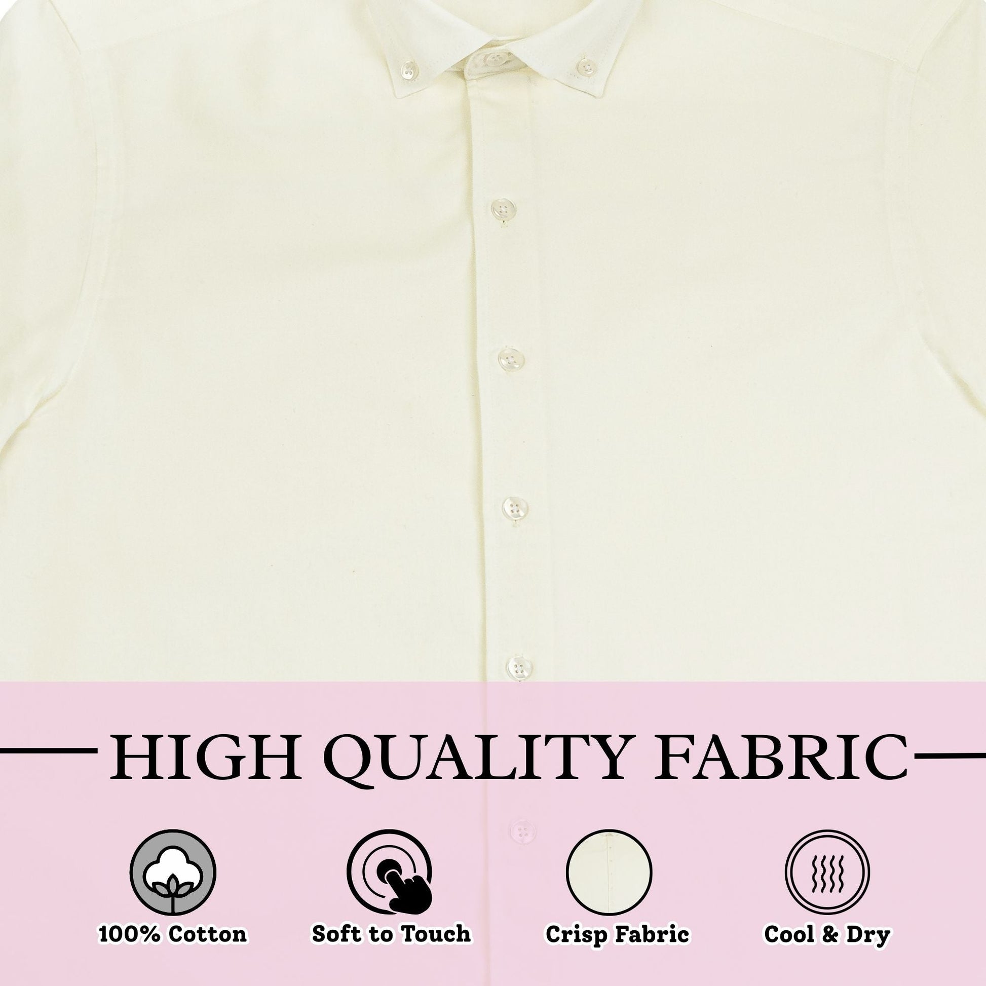 Wear Sierra Top Shelf Men's Turkish Cotton Short Sleeve Button Down Shirt in Classic Off-White, Casual Friday Shirt for Men - Wear Sierra