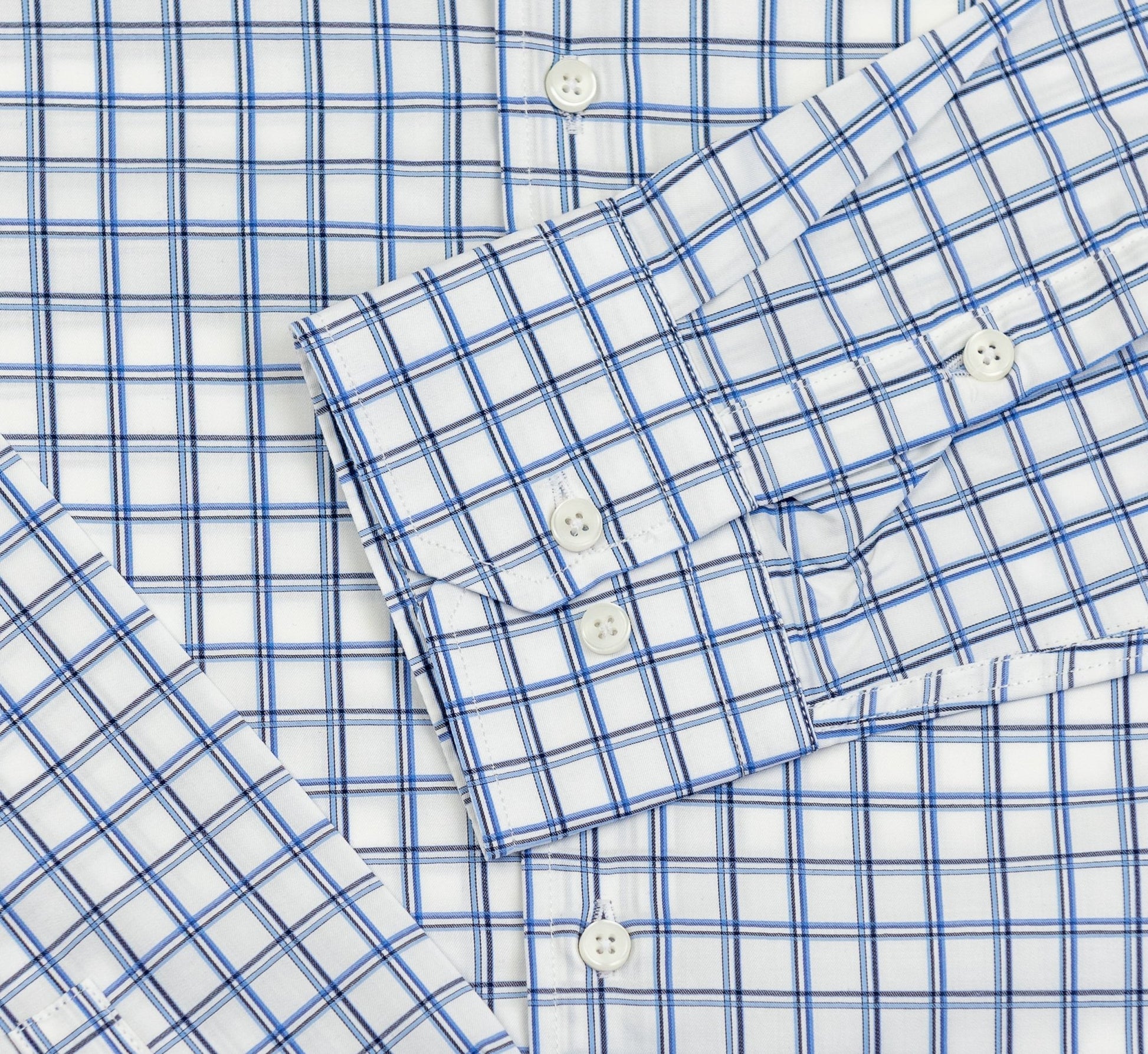 Wear Sierra Top Shelf Turkish Cotton Blue Windowpane Plaid, Casual Friday Shirt for Men - Wear Sierra