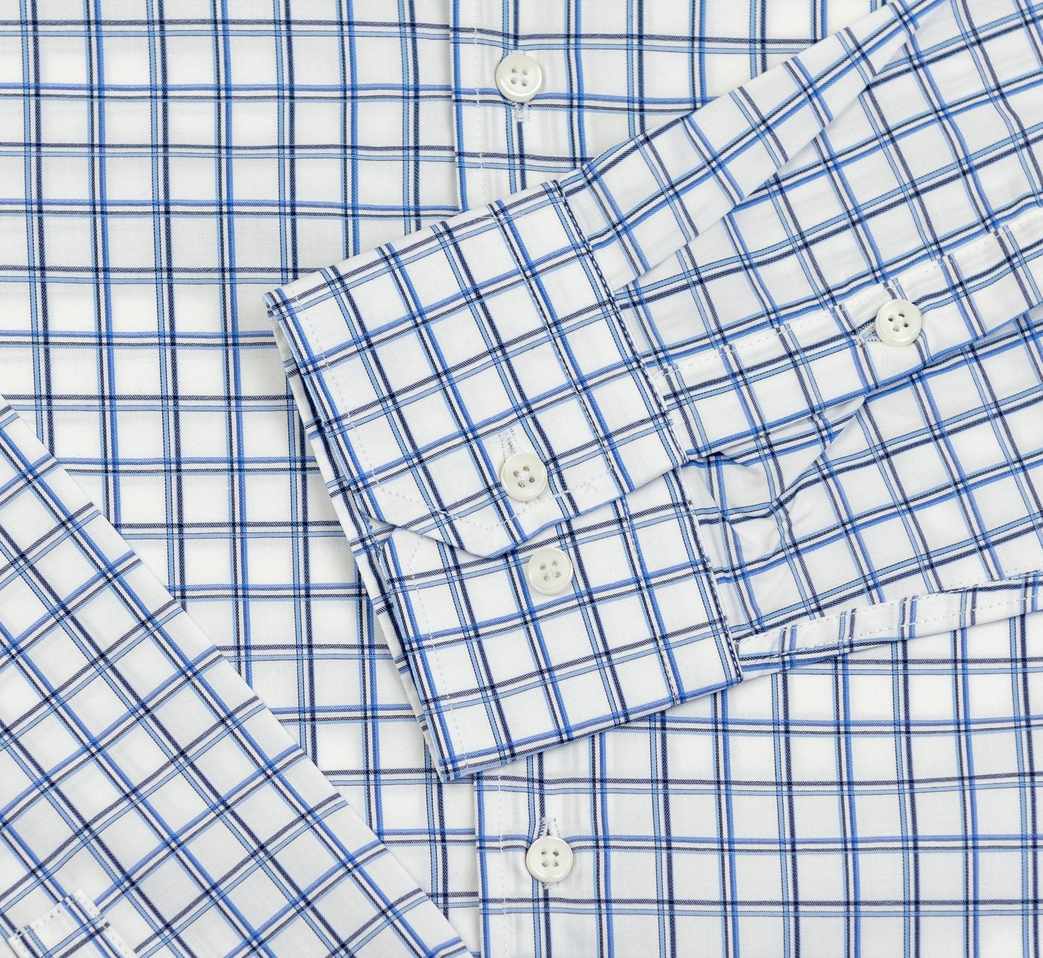 Wear Sierra Top Shelf Turkish Cotton Blue Windowpane Plaid, Casual Friday Shirt for Men - Wear Sierra