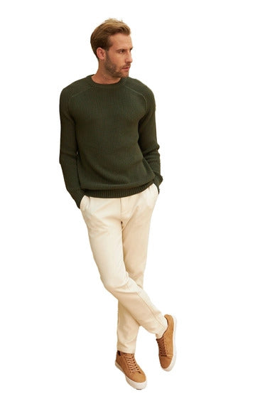 Men's Long-Sleeve Crewneck Mid-Weight Pullover Sweater in Many Popular Colors - Great Gift for Husband, Dad or Boyfriend