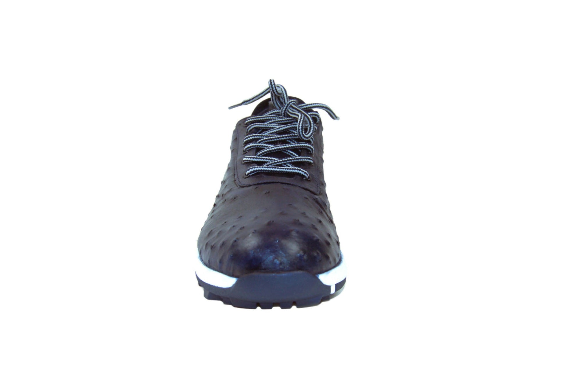 W&H Eagle - Ostrich Skin Men's Golf Shoes in Dark Blue - Wear Sierra