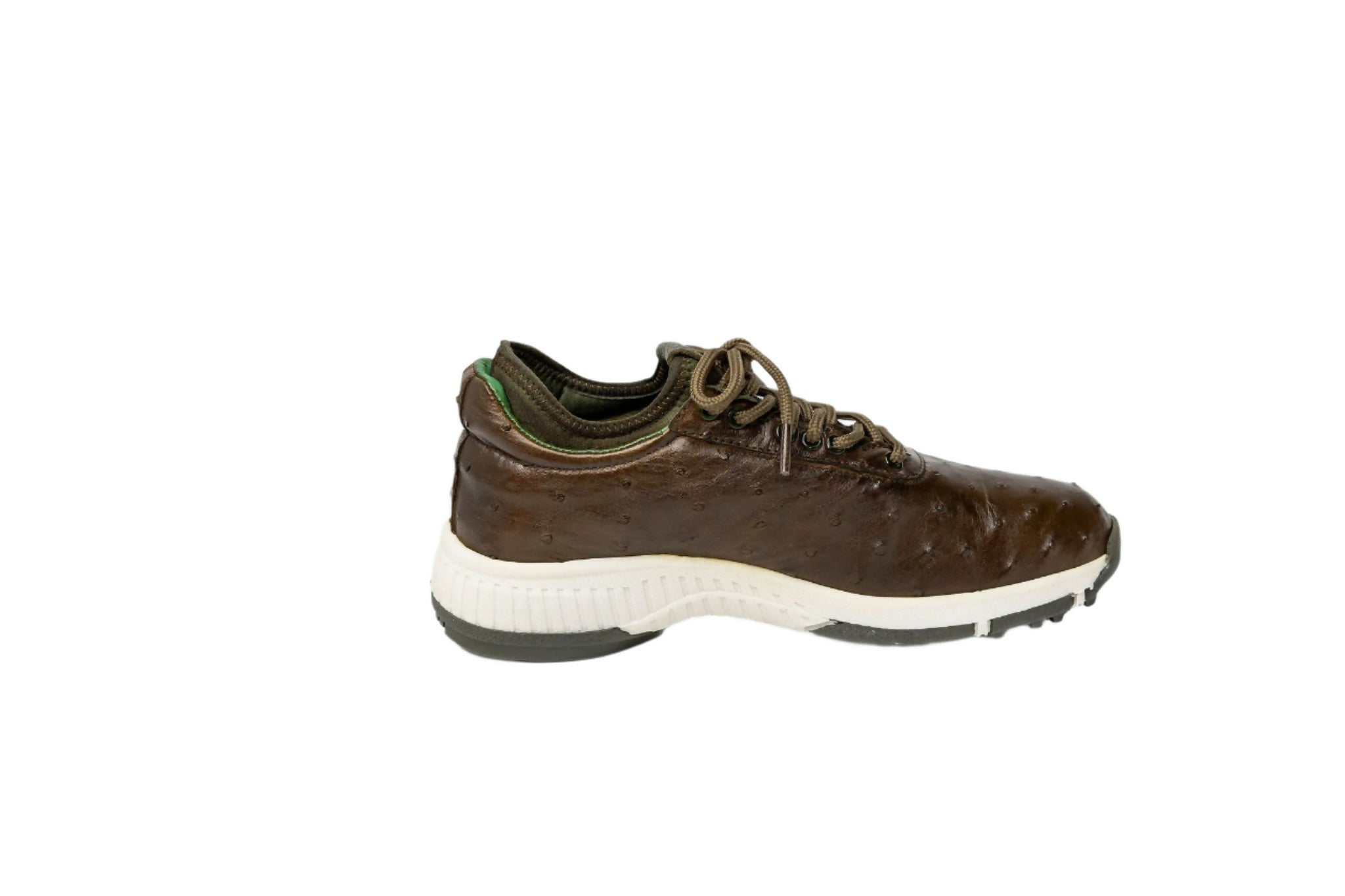 W&H Eagle - Ostrich Skin Women's Golf Shoes in Olive - Wear Sierra