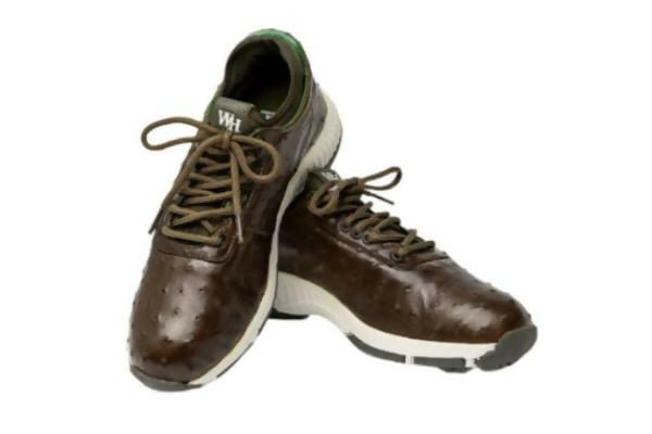 W&H Eagle - Ostrich Skin Women's Golf Shoes in Olive - Wear Sierra
