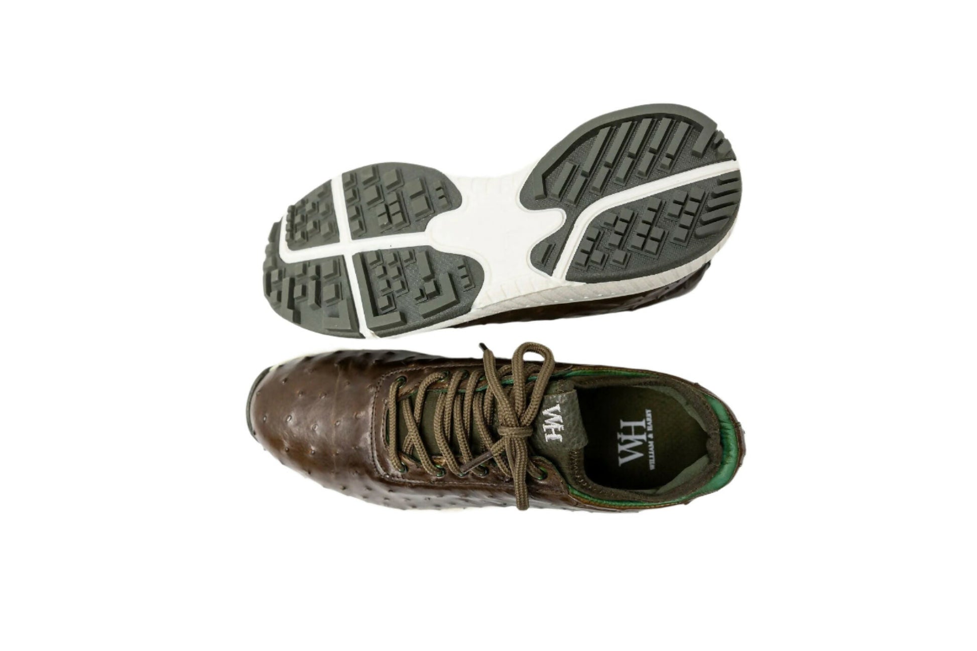 W&H Eagle - Ostrich Skin Women's Golf Shoes in Olive - Wear Sierra
