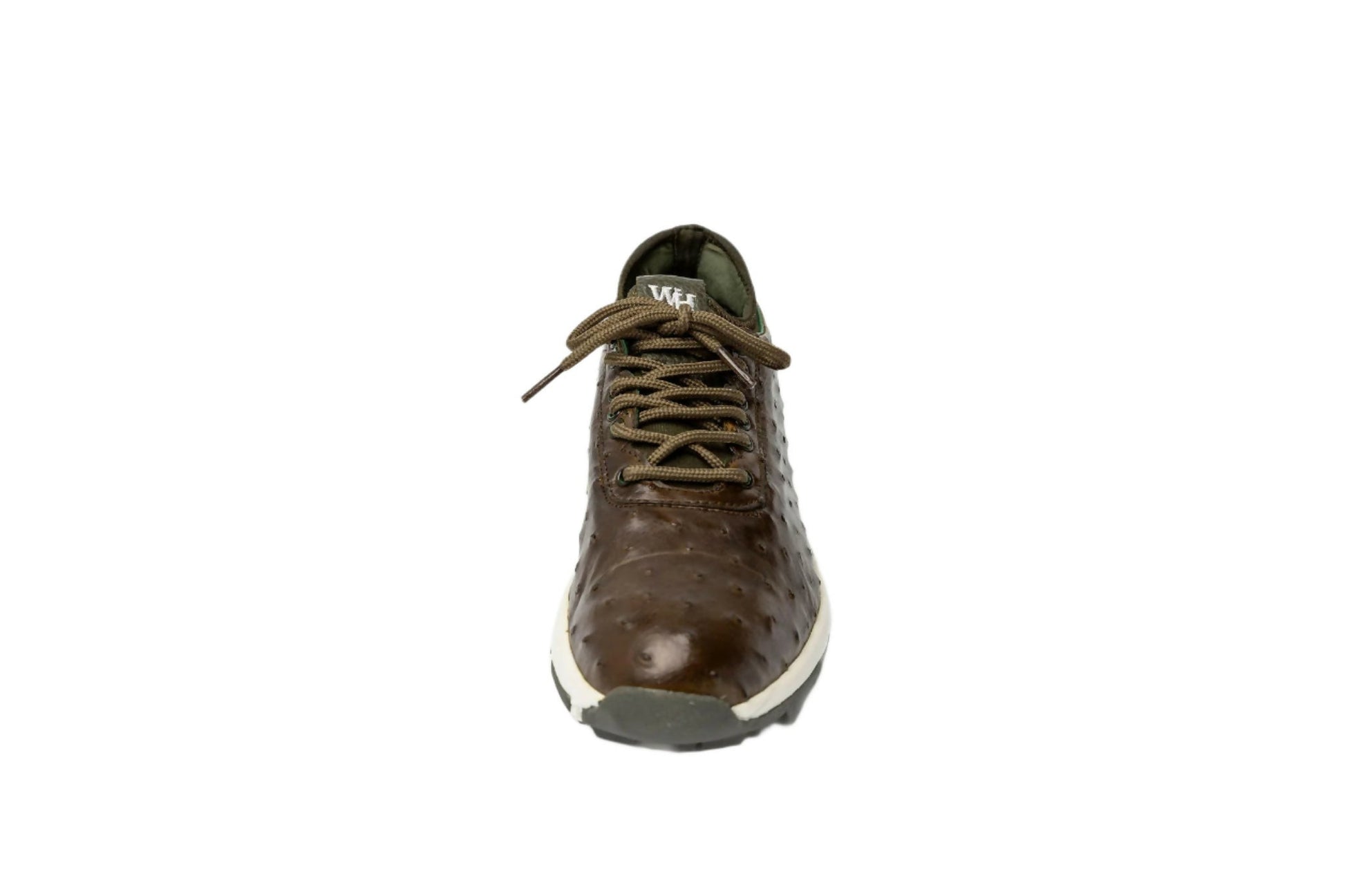 W&H Eagle - Ostrich Skin Women's Golf Shoes in Olive - Wear Sierra
