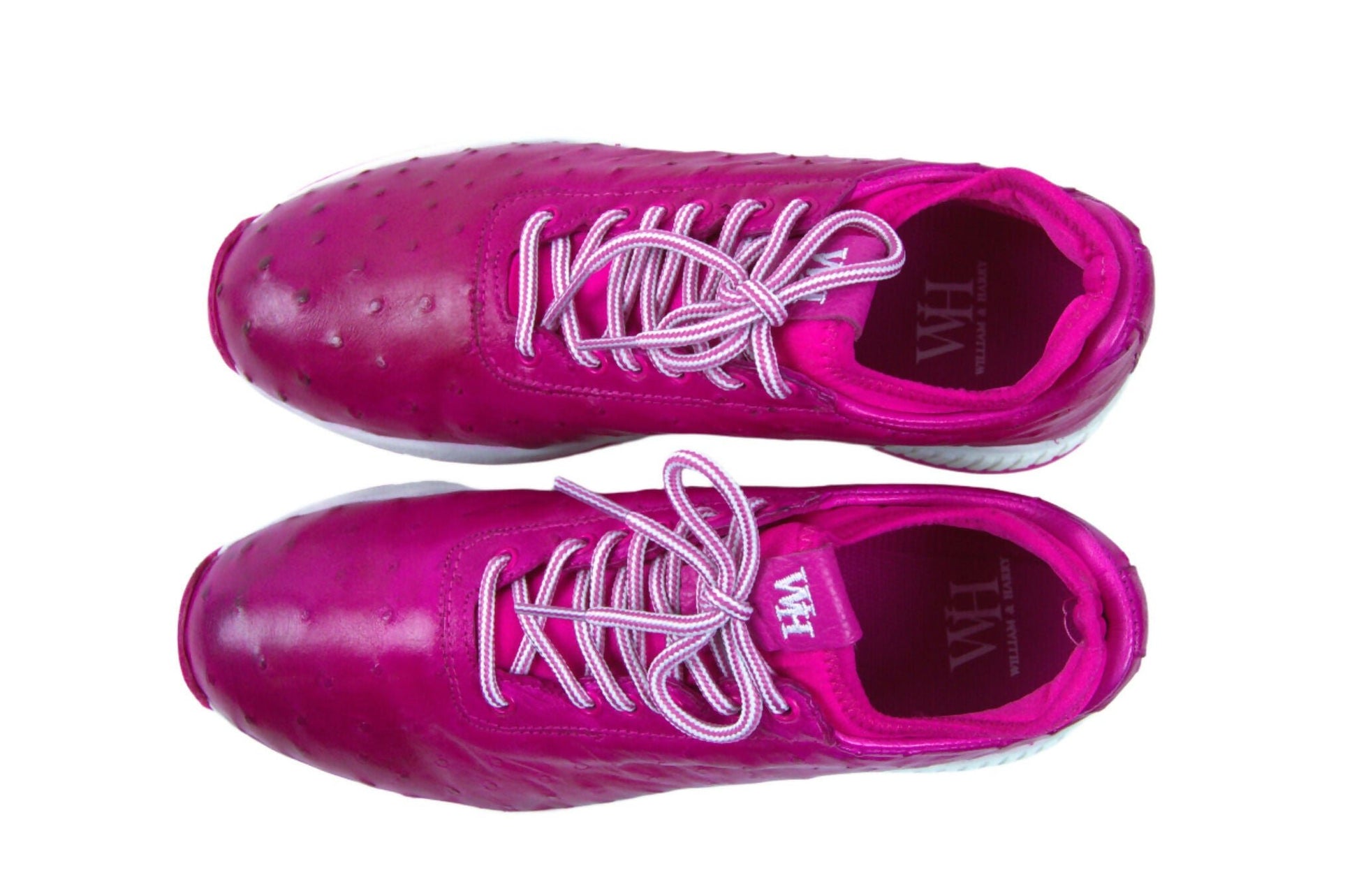 W&H Eagle - Ostrich Skin Women's Golf Shoes in Pink - Wear Sierra