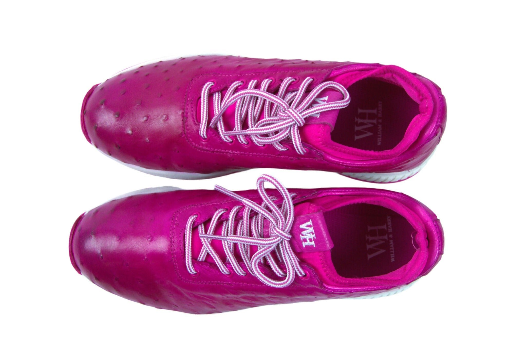 W&H Eagle - Ostrich Skin Women's Golf Shoes in Pink - Wear Sierra