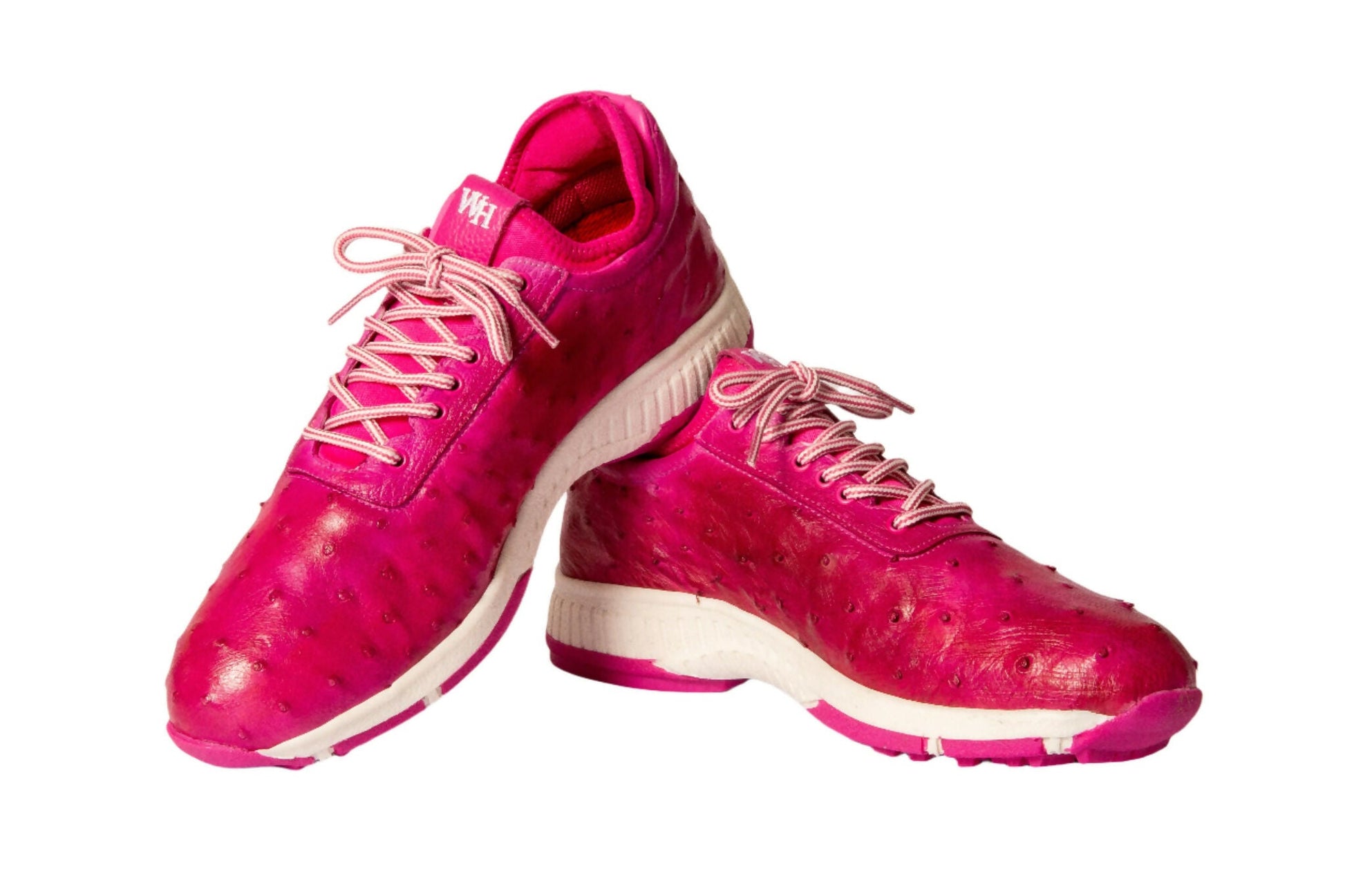 W&H Eagle - Ostrich Skin Women's Golf Shoes in Pink - Wear Sierra