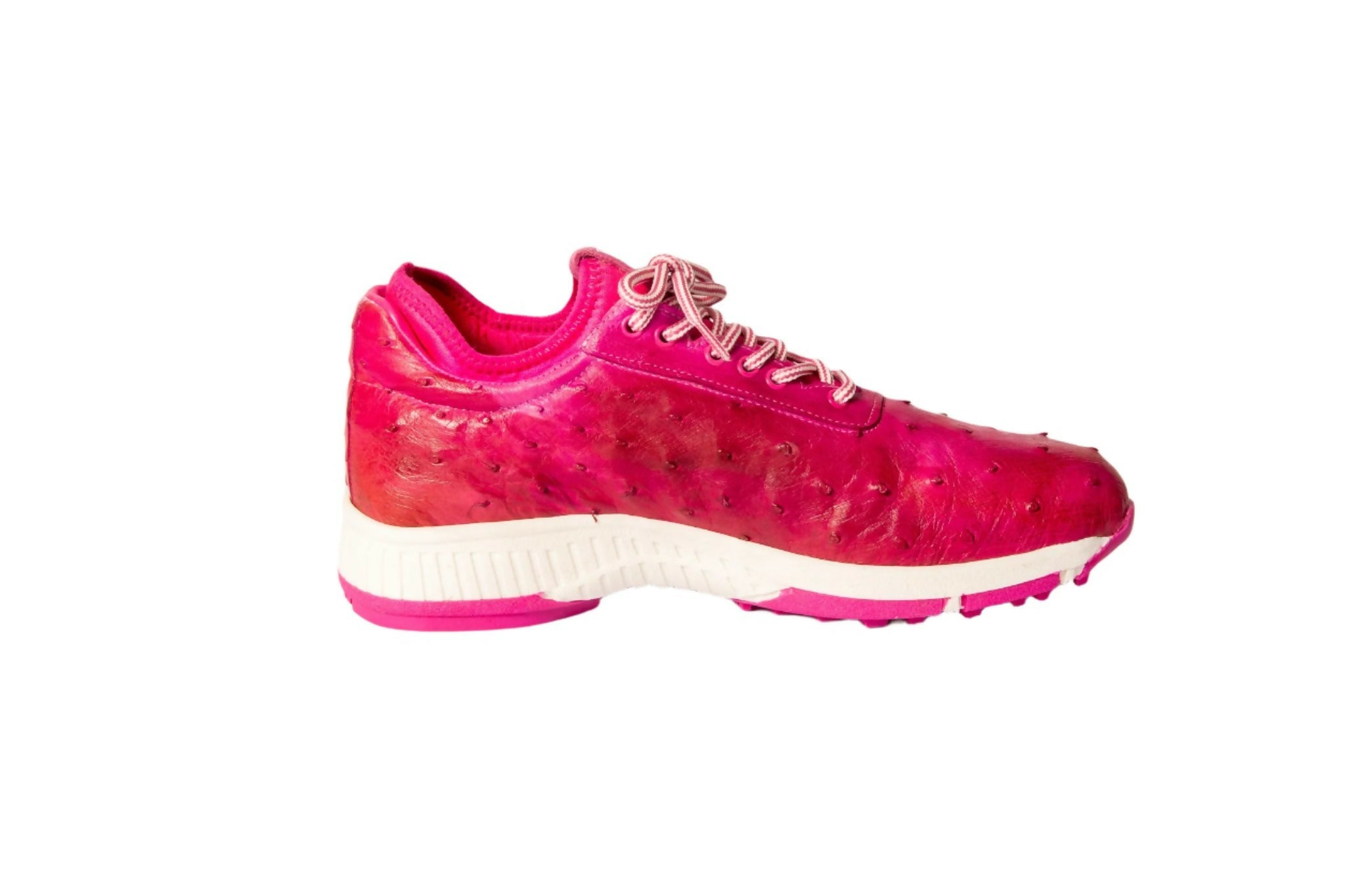 W&H Eagle - Ostrich Skin Women's Golf Shoes in Pink - Wear Sierra