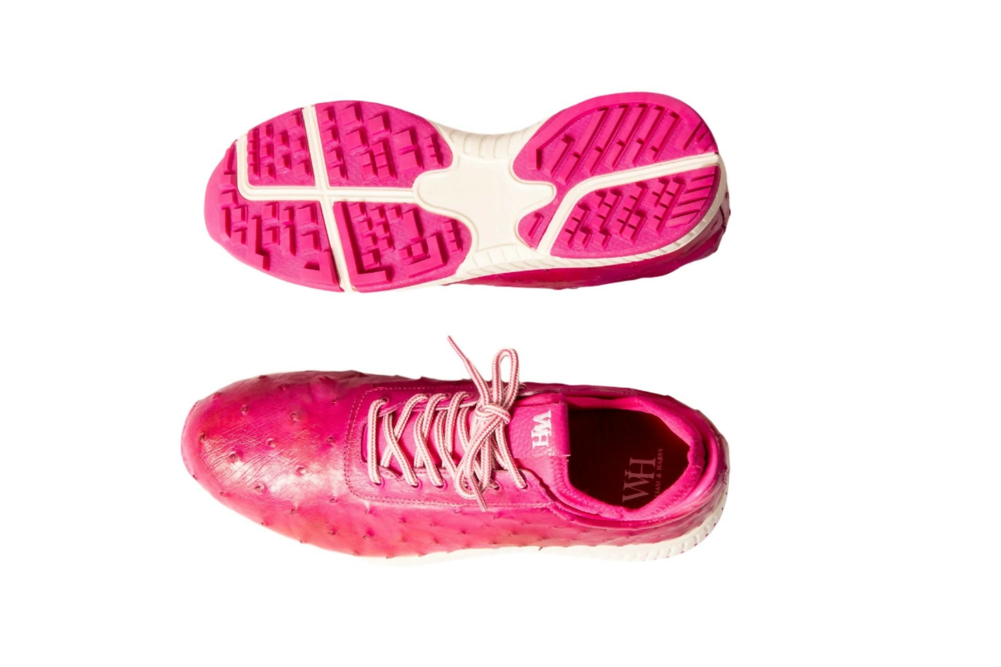 W&H Eagle - Ostrich Skin Women's Golf Shoes in Pink - Wear Sierra