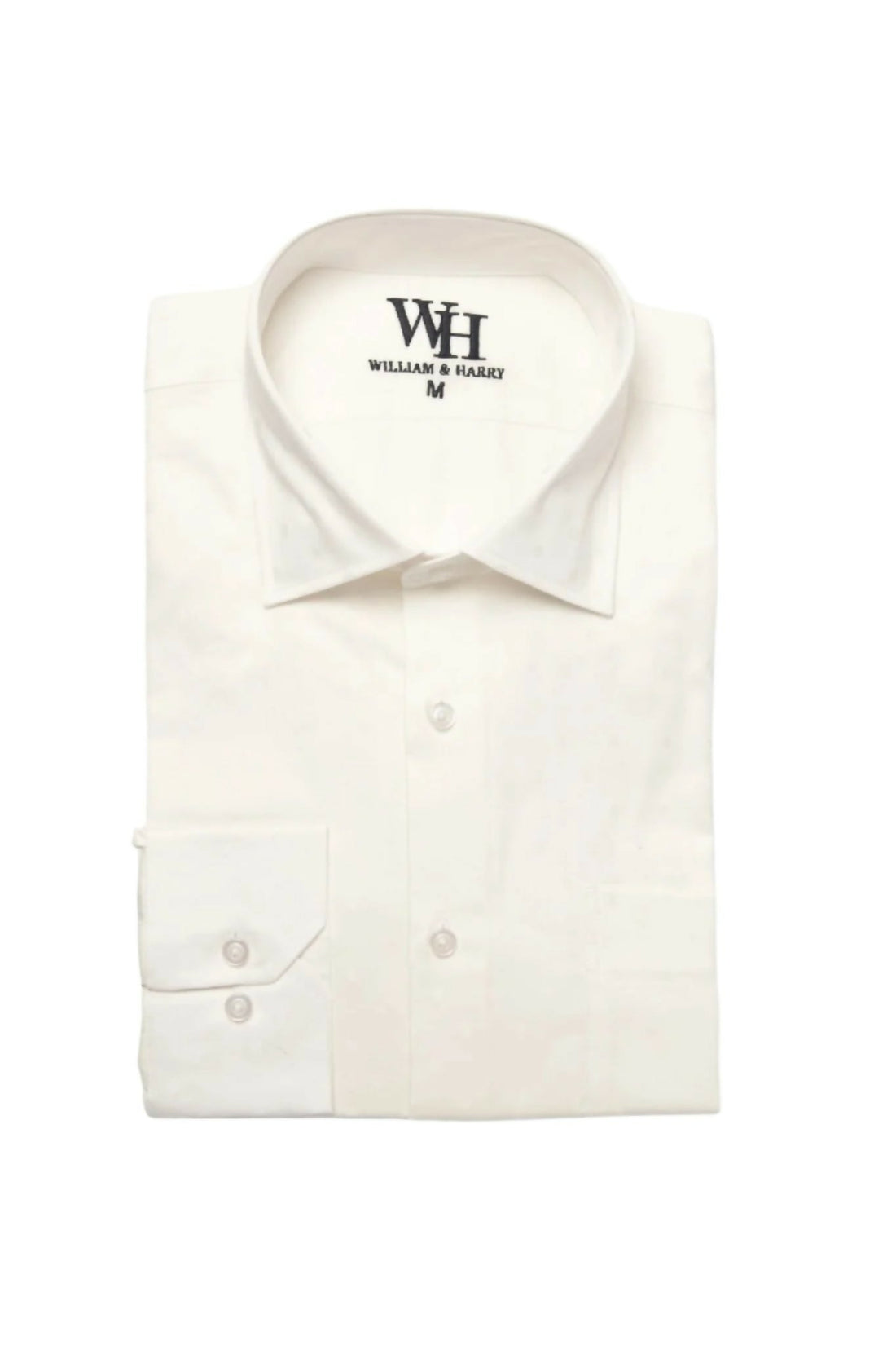 W&H Golf Men's Long Sleeve Button Up Sports Shirts - White Polka Print - Wear Sierra
