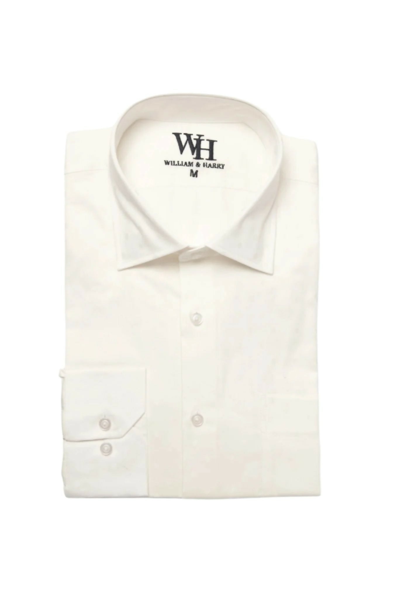 W&H Golf Men's Long Sleeve Button Up Sports Shirts - White Polka Print - Wear Sierra