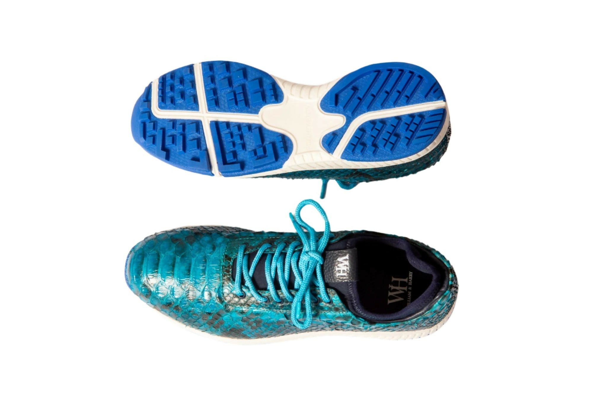 W&H Men's Viper - Python Golf Shoes in Teal - Wear Sierra
