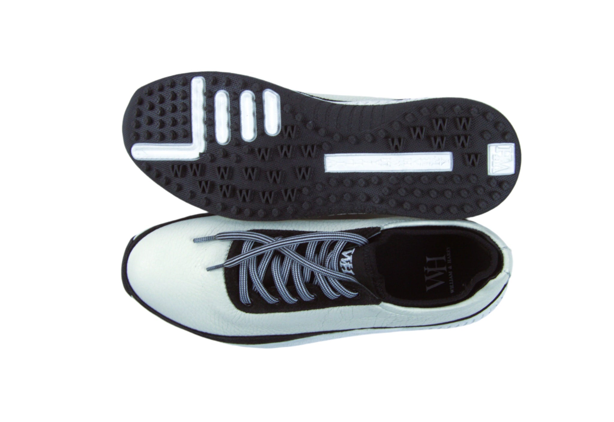 W&H Suede Black/White - Original Design Signature Golf Shoes for Women - CLEARANCE - Wear Sierra