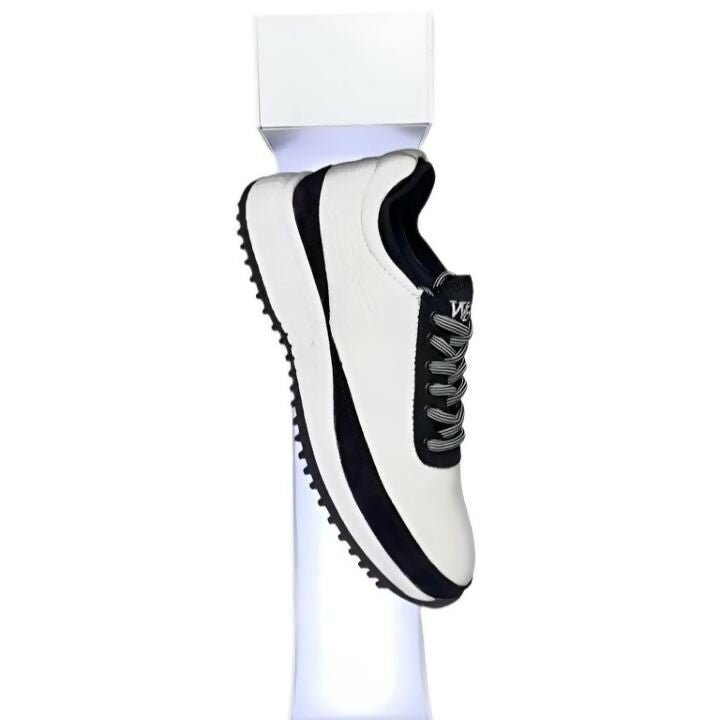 W&H Suede Black/White - Original Design Signature Golf Shoes for Women - CLEARANCE - Wear Sierra