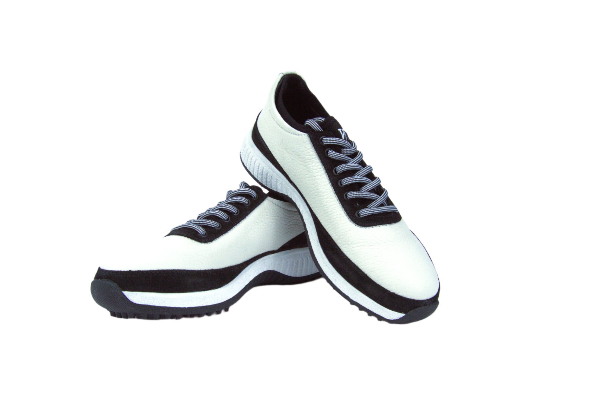 W&H Suede Black/White - Original Design Signature Golf Shoes for Women - CLEARANCE - Wear Sierra