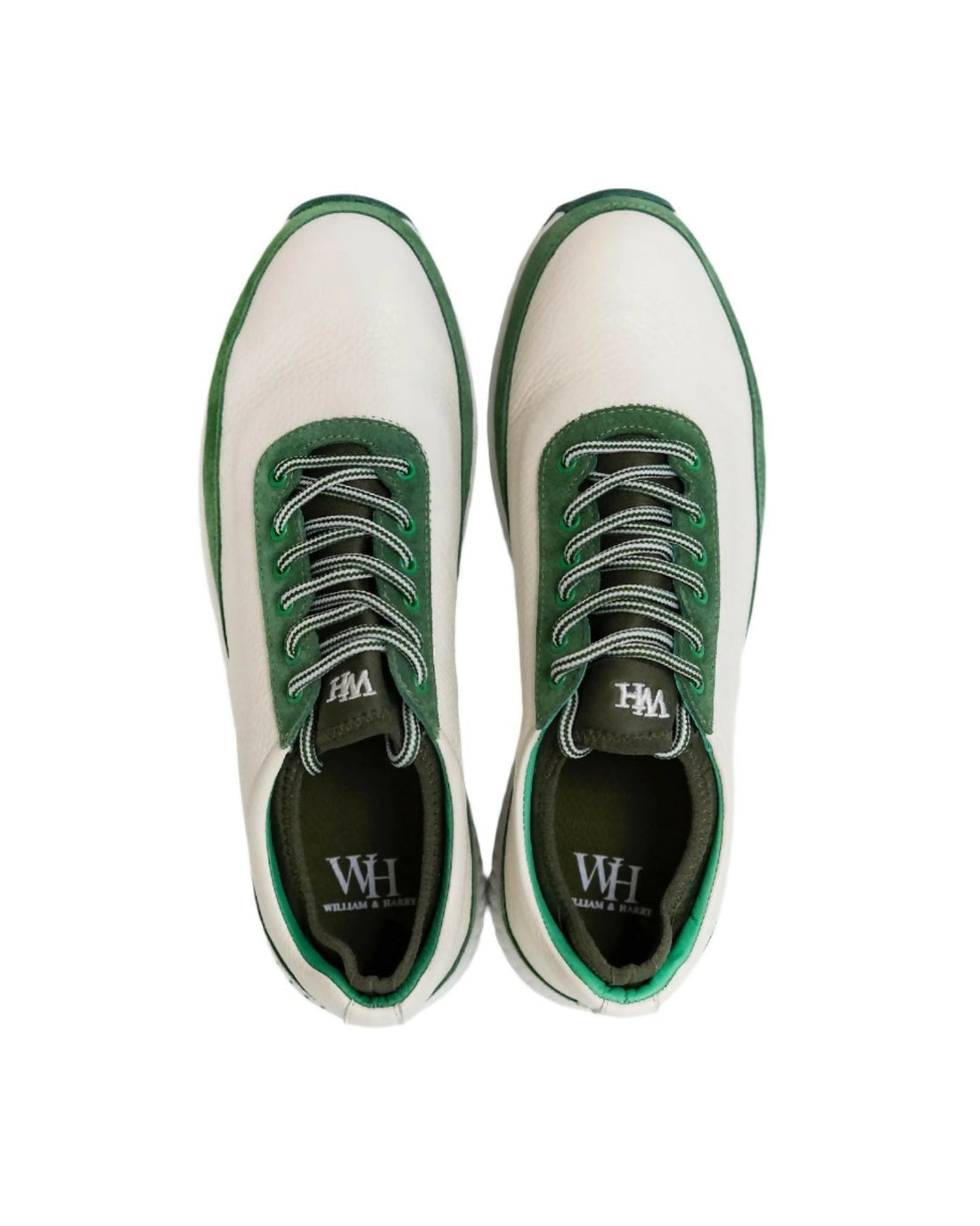 W&H Suede Green/White - Original Design Signature Golf Shoes for Men - CLEARANCE - Wear Sierra