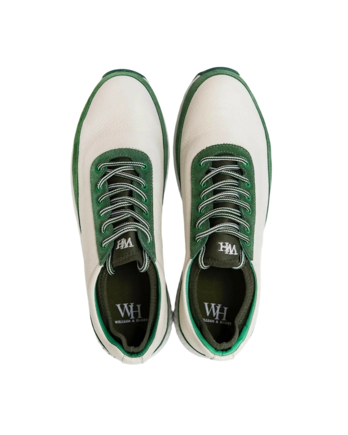 W&H Suede Green/White - Original Design Signature Golf Shoes for Men - CLEARANCE - Wear Sierra