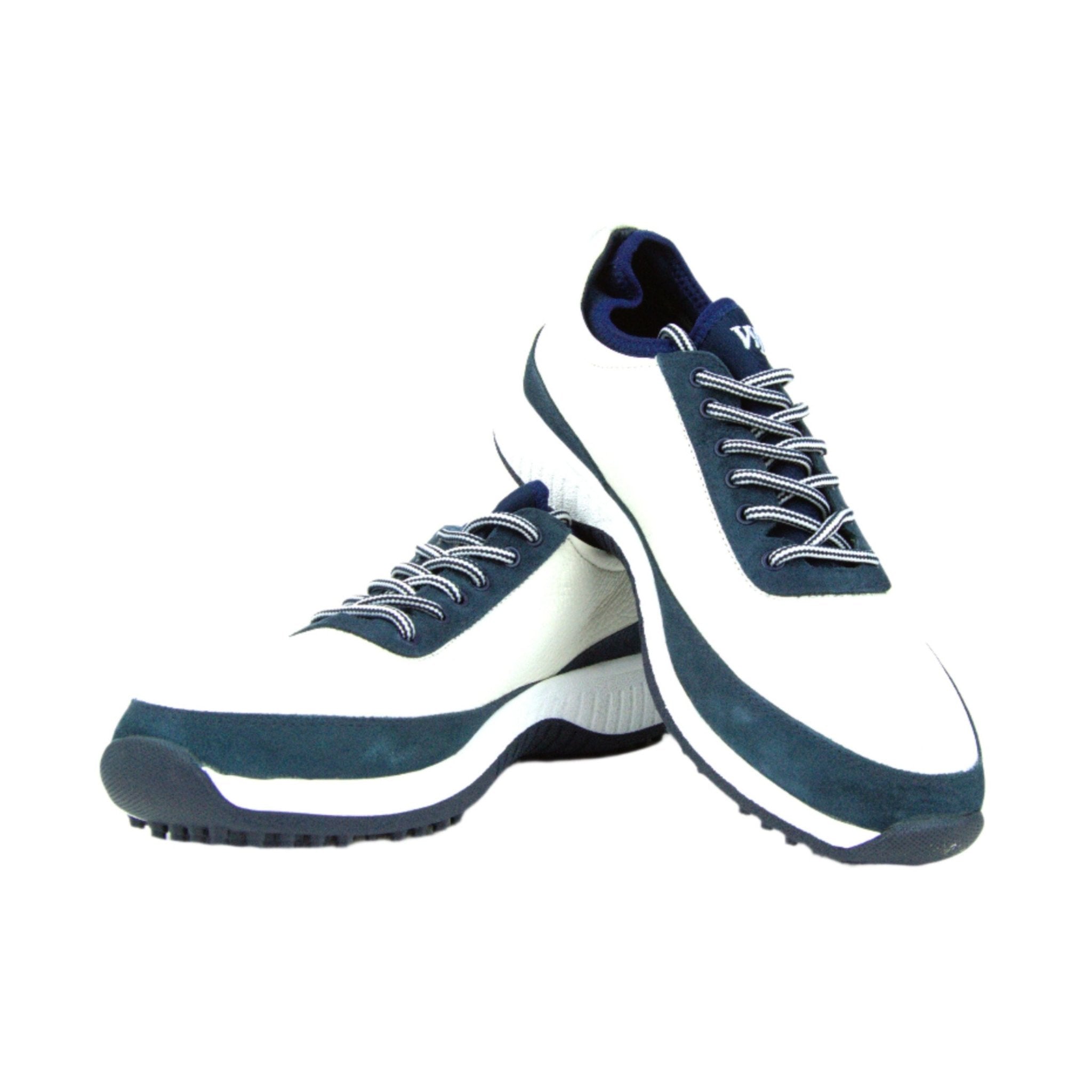 W&H Suede Navy & White - Original Design Signature Golf Shoes for Men - CLEARANCE - Wear Sierra