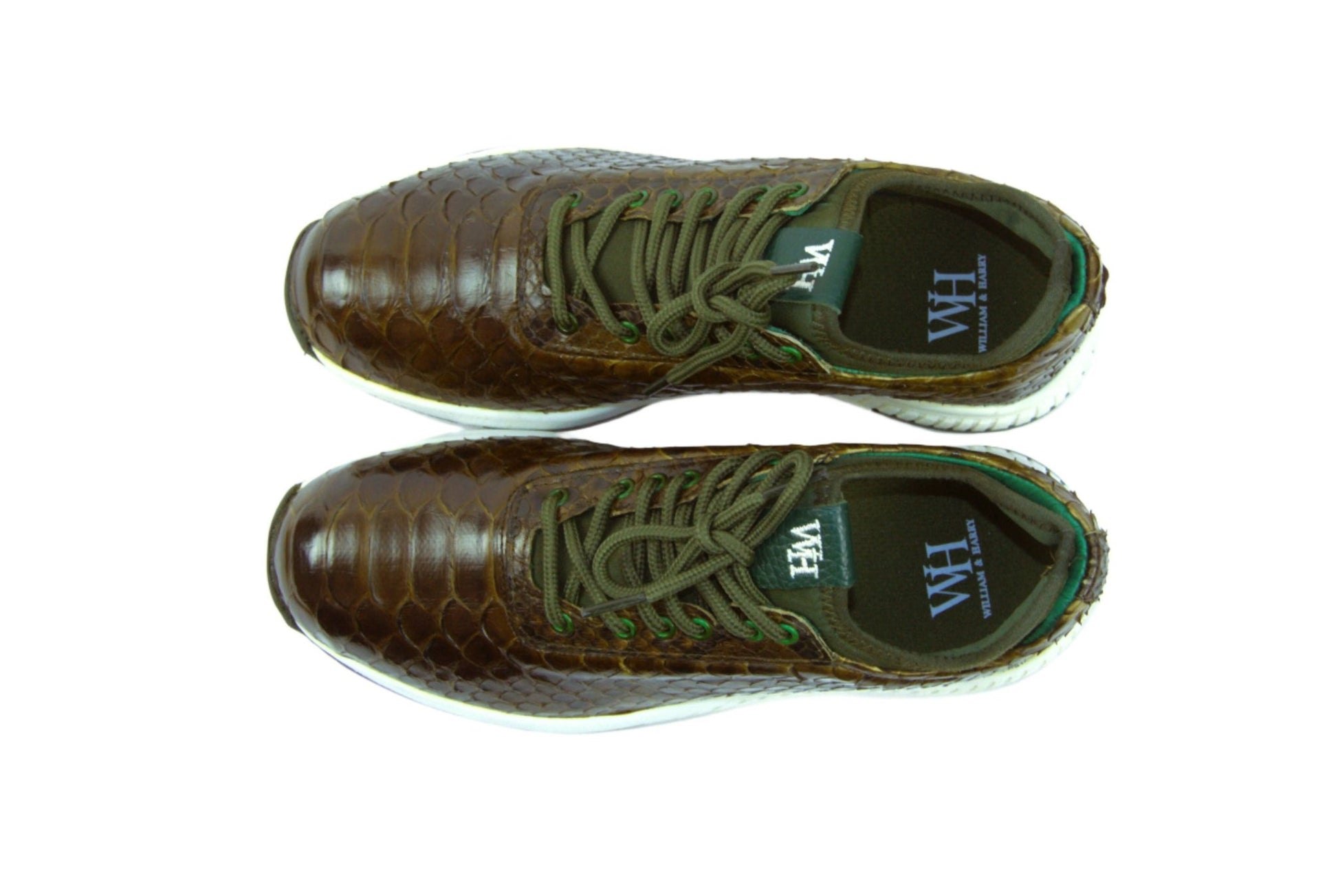 W&H Viper - Python Golf Shoes for Men in Olive - Wear Sierra