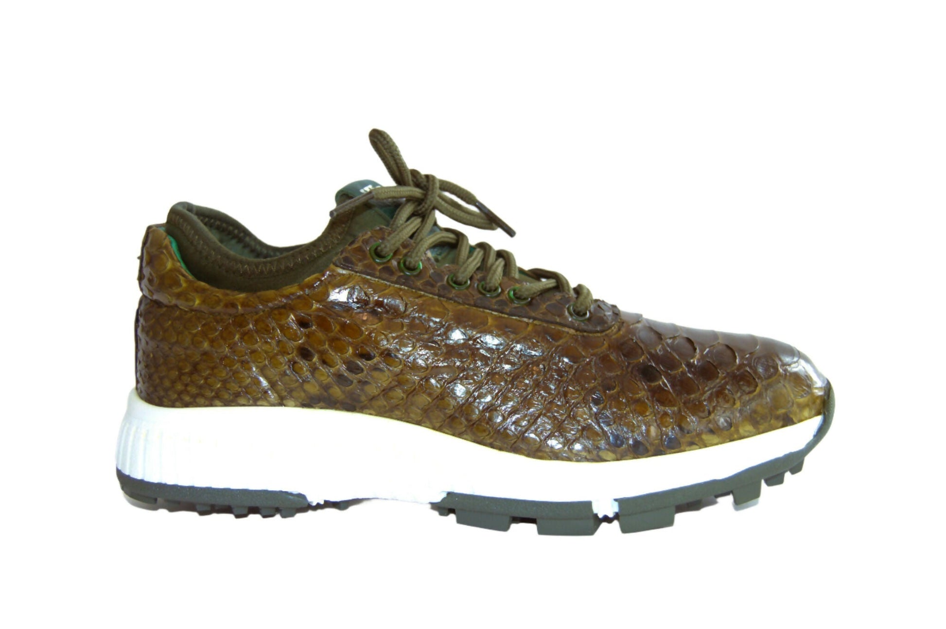 W&H Viper - Python Golf Shoes for Men in Olive - Wear Sierra