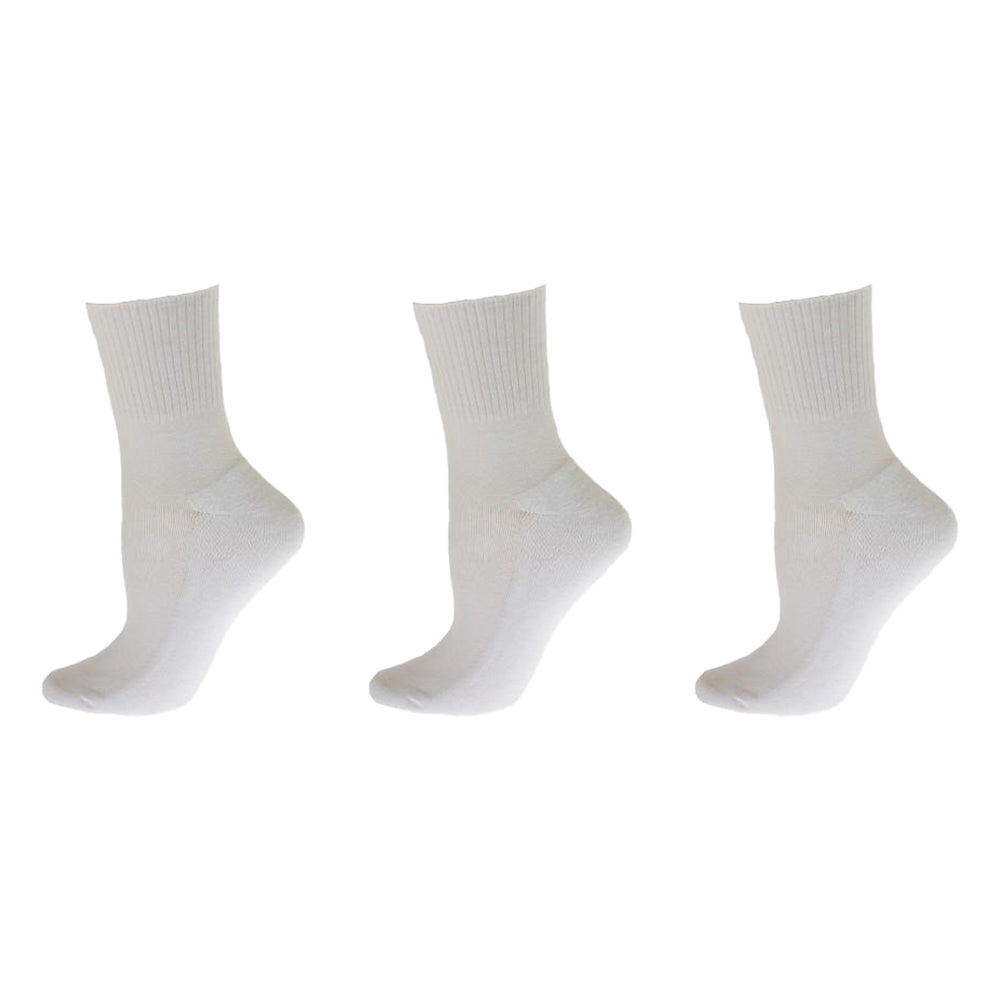 Diabetic/Arthritic Cushioned Cotton Ankle Socks 3 Pack Women Socks