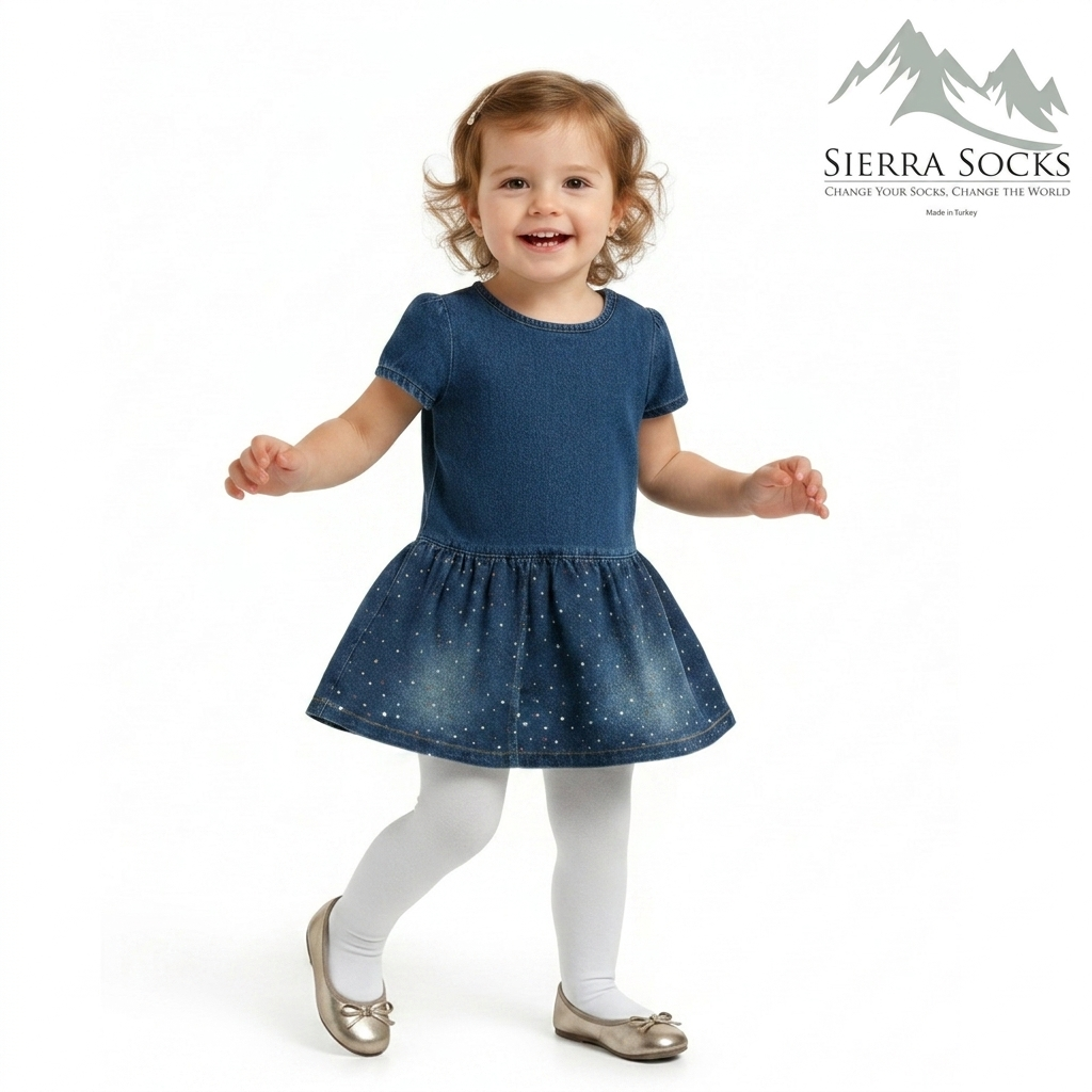 Flat-Knit Tights for Girls for School Uniforms, Daily Wear Legwear