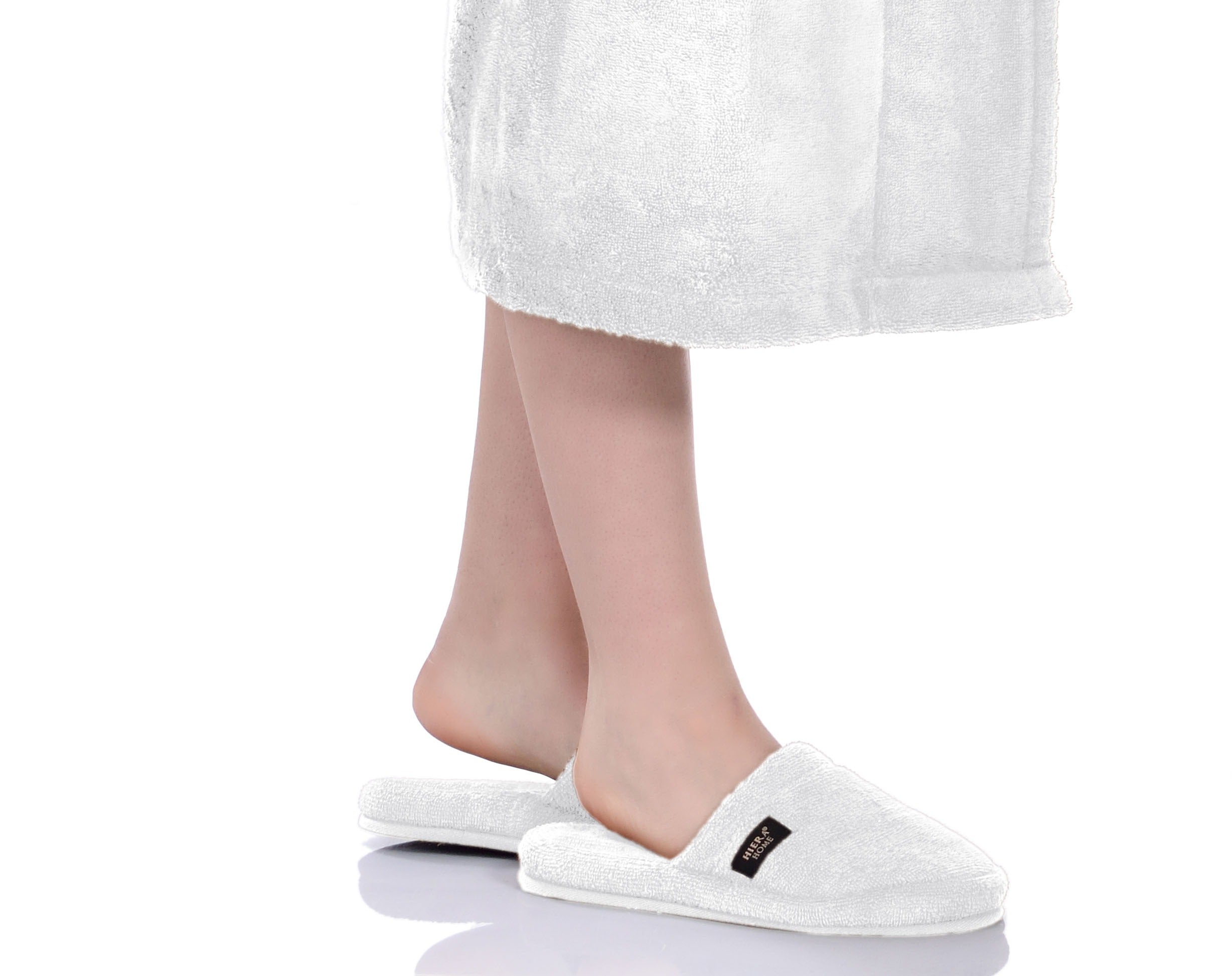 Luxury Non-Slip House Slippers in Turkish Cotton, Hotel Style Ultra Soft, Spa-Level Closed Toe Bath Slippers for Men & Women