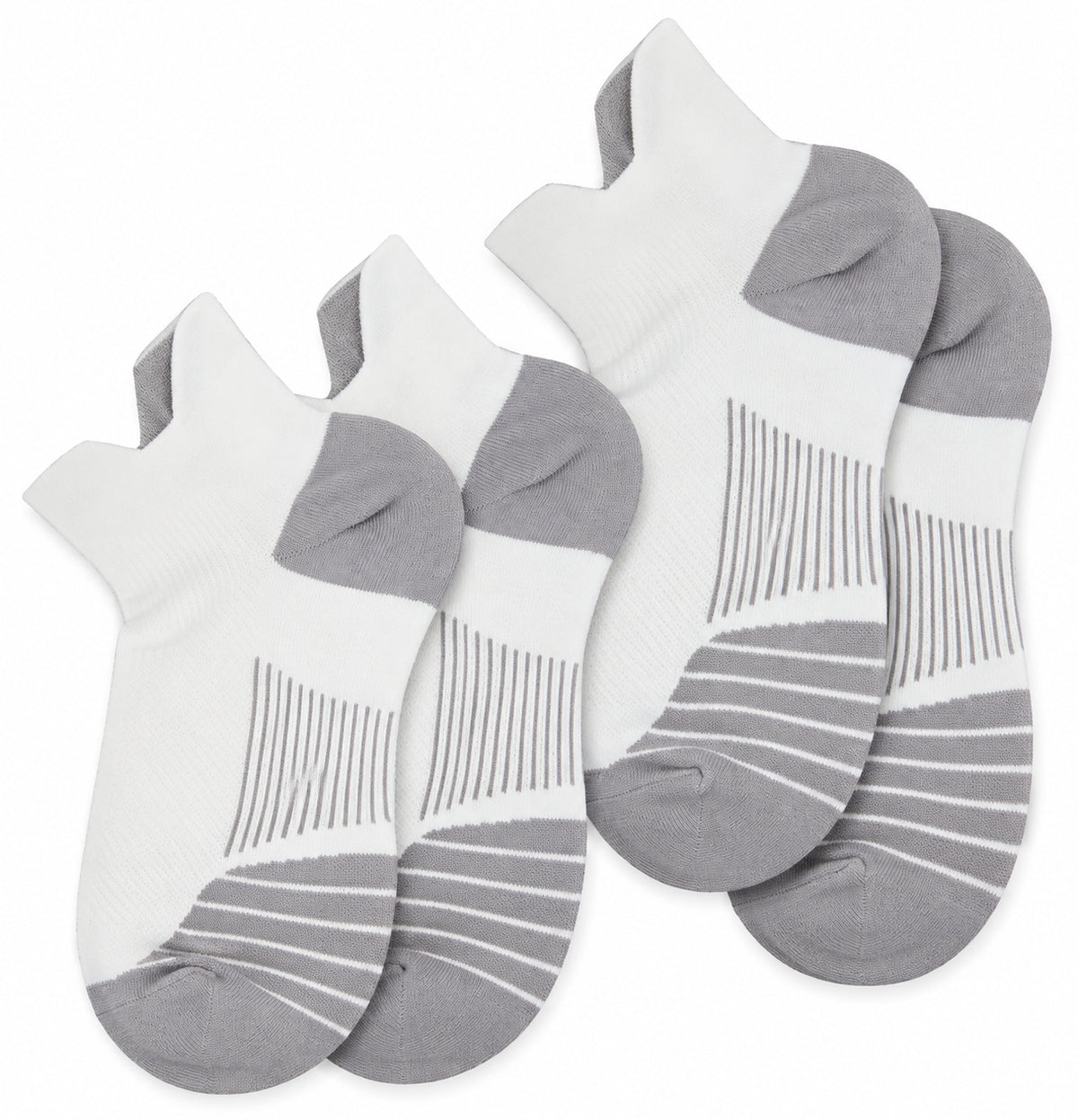 Unisex No-Show Ankle Compression Sports Socks 15–20 mmHg with Enhanced Arch Support & Heel Tab