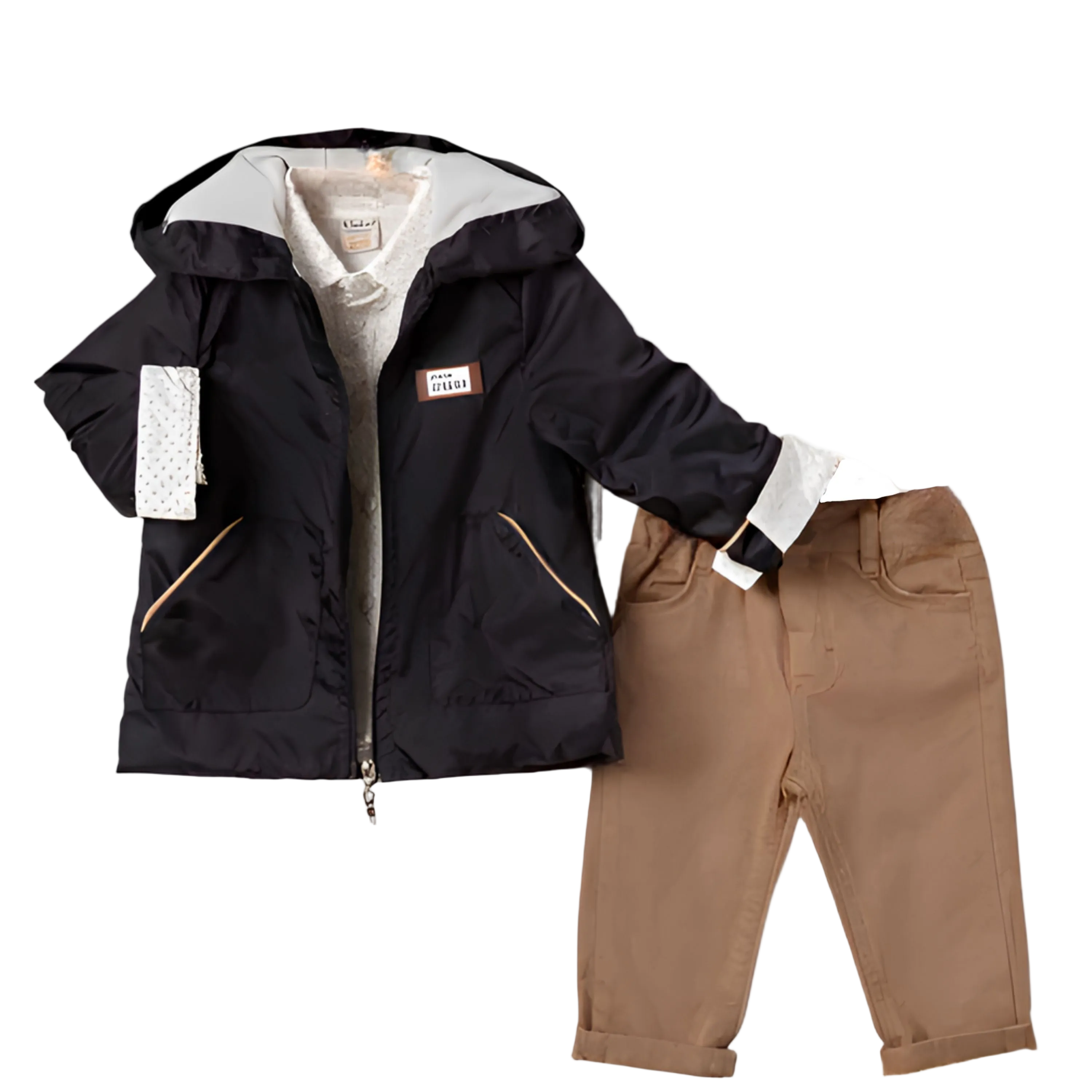 Little Boys' 3 Piece Jacket, Pants and Button Up Long-Sleeve Shirt Set - Great Birthday Gift for Your Toddler
