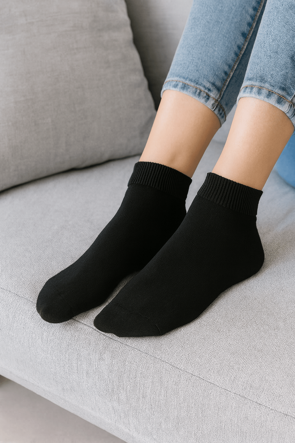 Women's 100% Combed Cotton Ankle Turn Cuff 3 Pair Pack - Loose Fitting Socks, Perfect for Diabetics and Edema - Wear Sierra