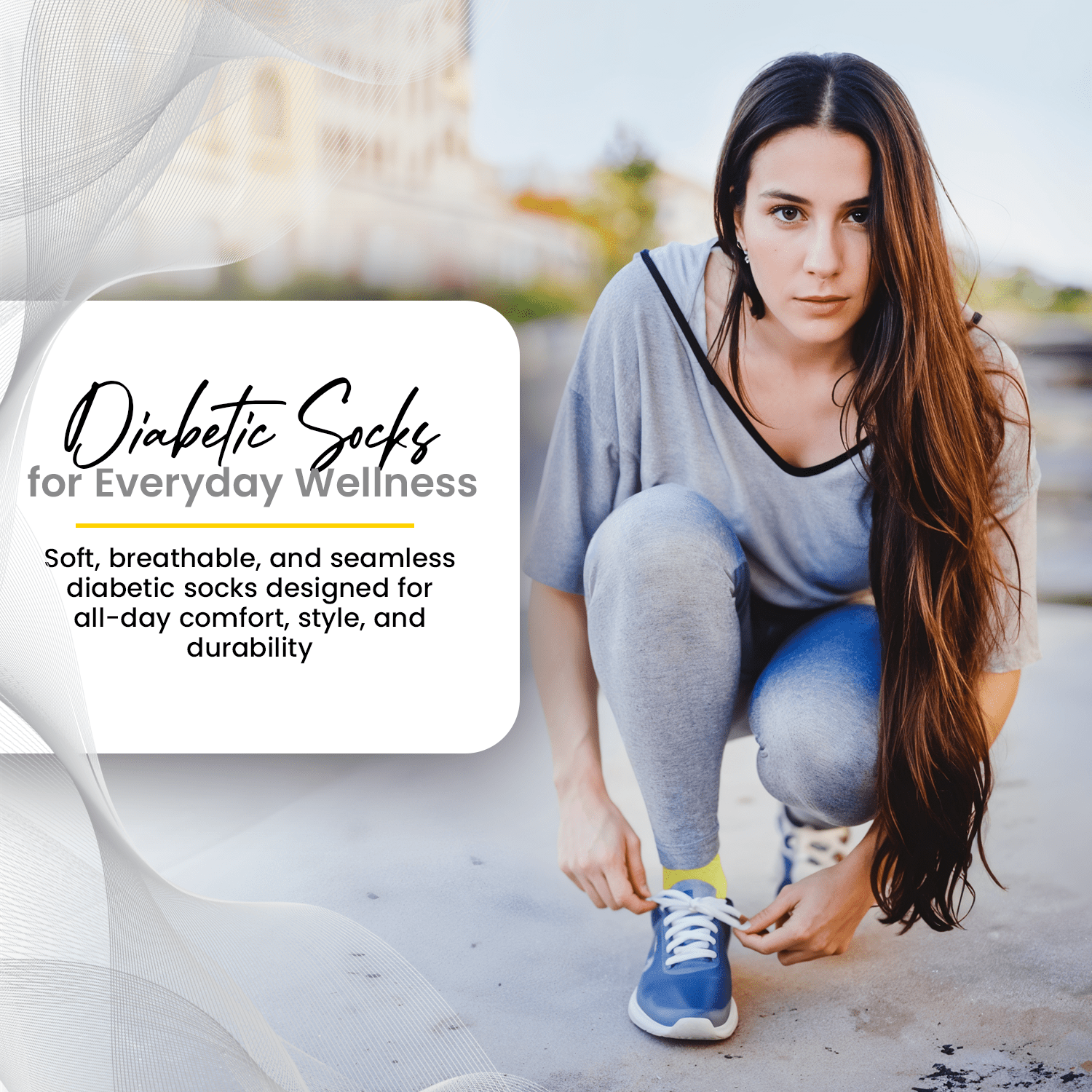 Women's 100% Combed Cotton Ankle Turn Cuff 3 Pair Pack - Loose Fitting Socks, Perfect for Diabetics and Edema - Wear Sierra