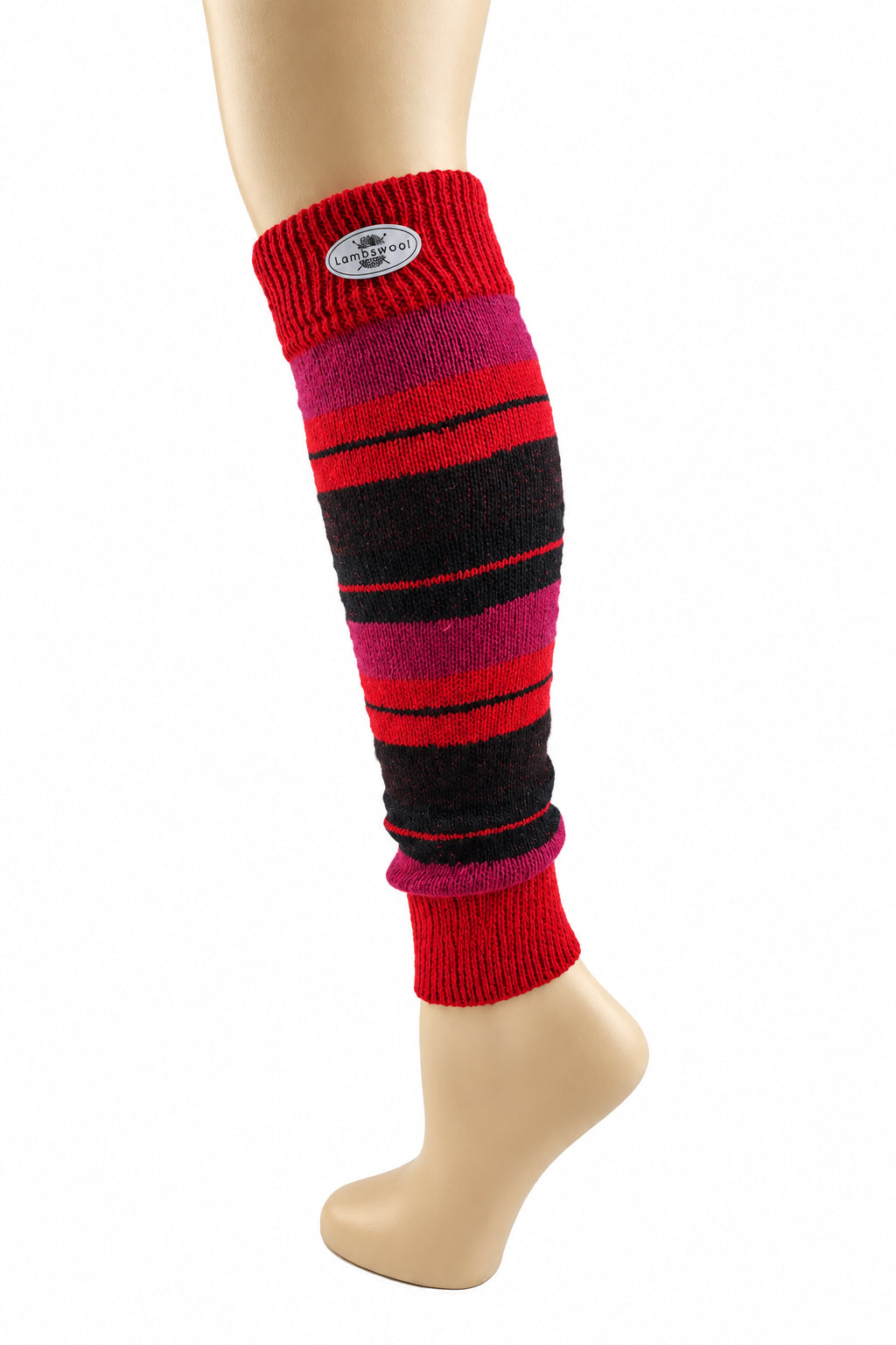 Women's and Girls' Striped Lambs Wool Leg Warmers - Wear Sierra