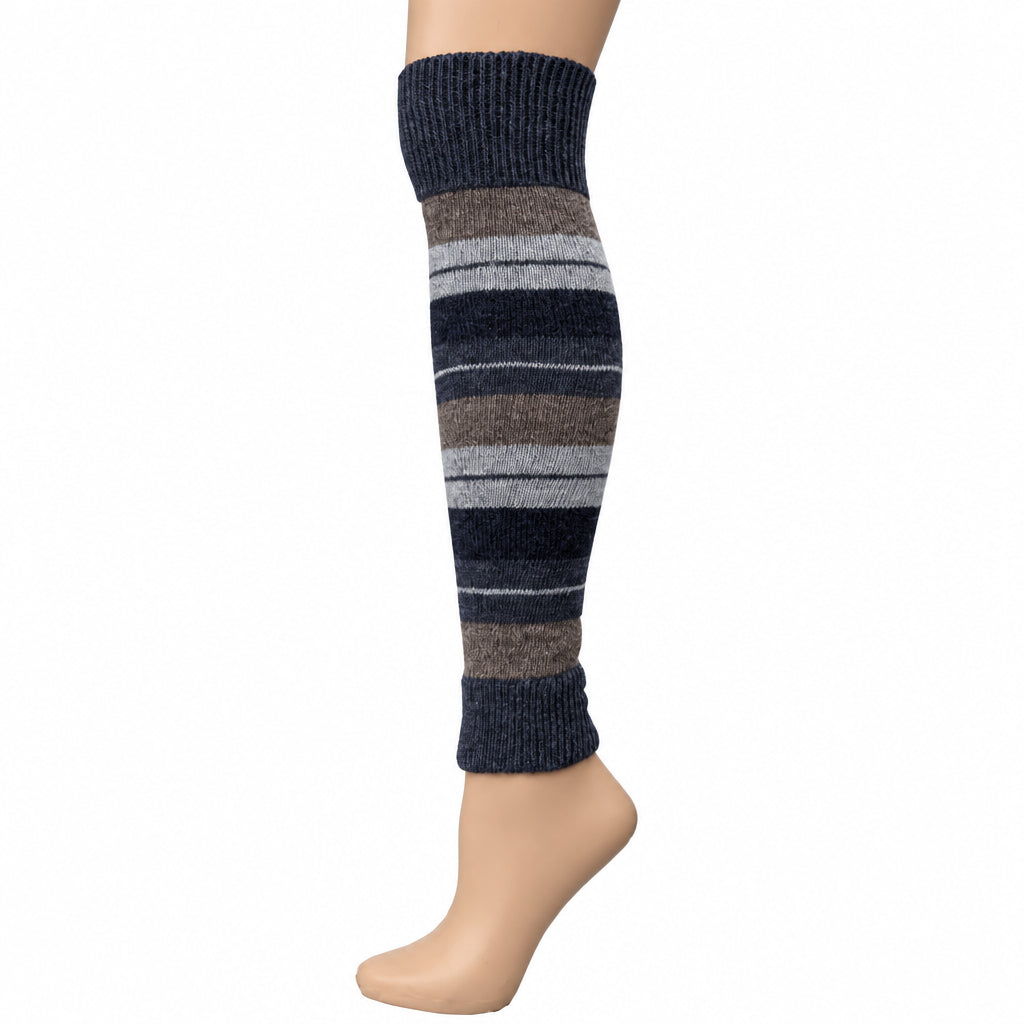 Women's and Girls' Striped Lambs Wool Leg Warmers - Wear Sierra