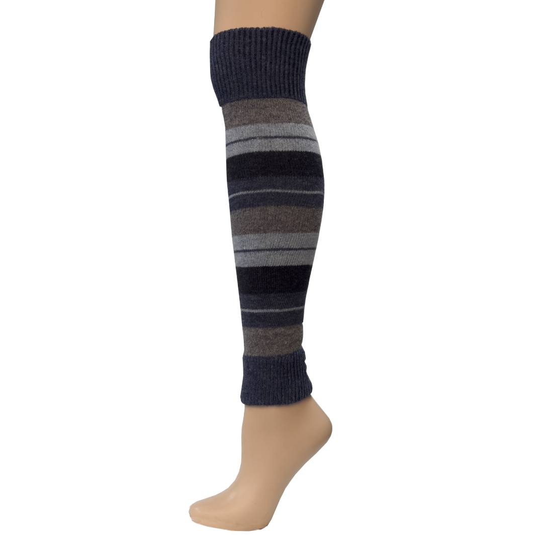 Women's and Girls' Striped Lambs Wool Leg Warmers - Wear Sierra