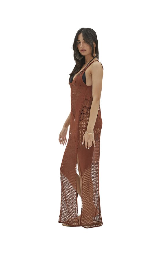 Women's Beach Dress- Sleeveless Full Length Summer Dress - Wear Sierra