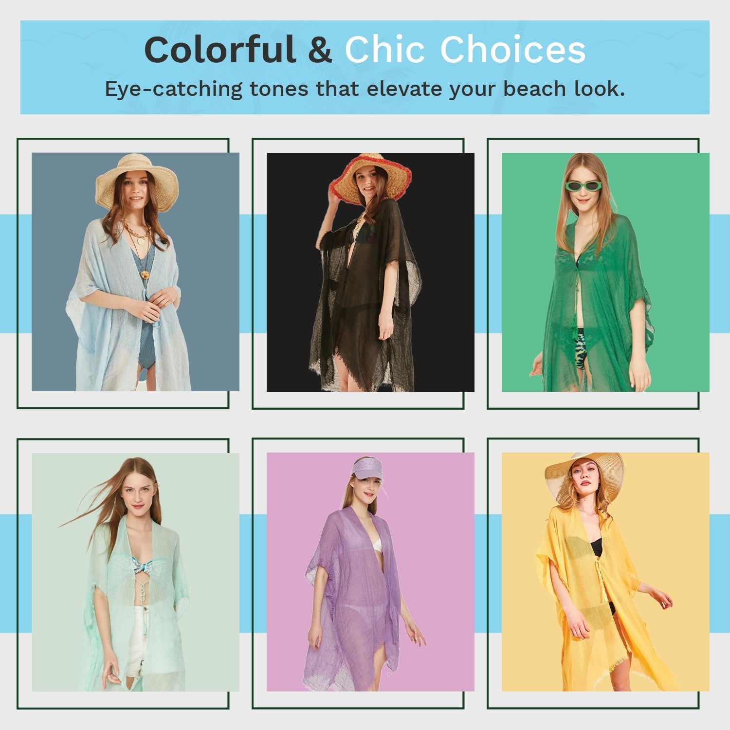 Women's Colorful and Stylish Beach Cover Up, Perfect Summer Wear at the Pool - Wear Sierra