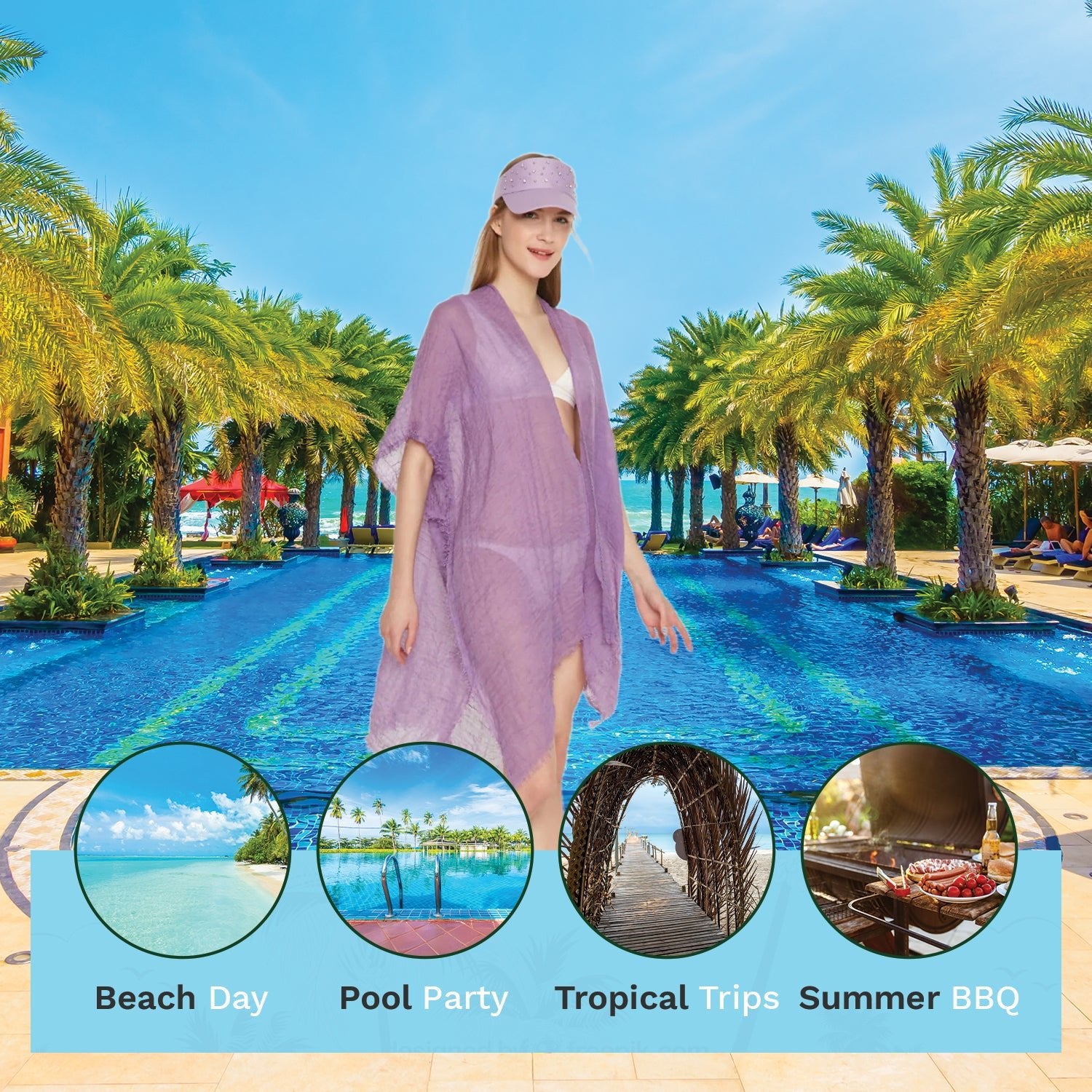 Women's Colorful and Stylish Beach Cover Up, Perfect Summer Wear at the Pool - Wear Sierra
