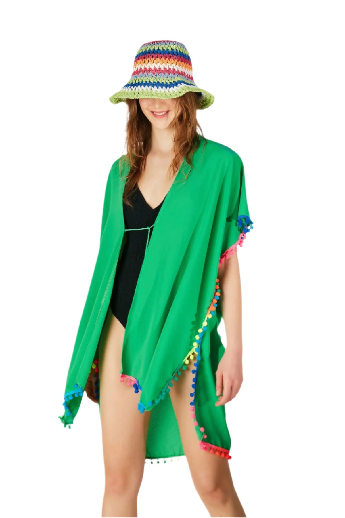 Women's Colorful Beach Dress with Tassel Detail, Great for Summer Fun at the Beach or Pool - Wear Sierra