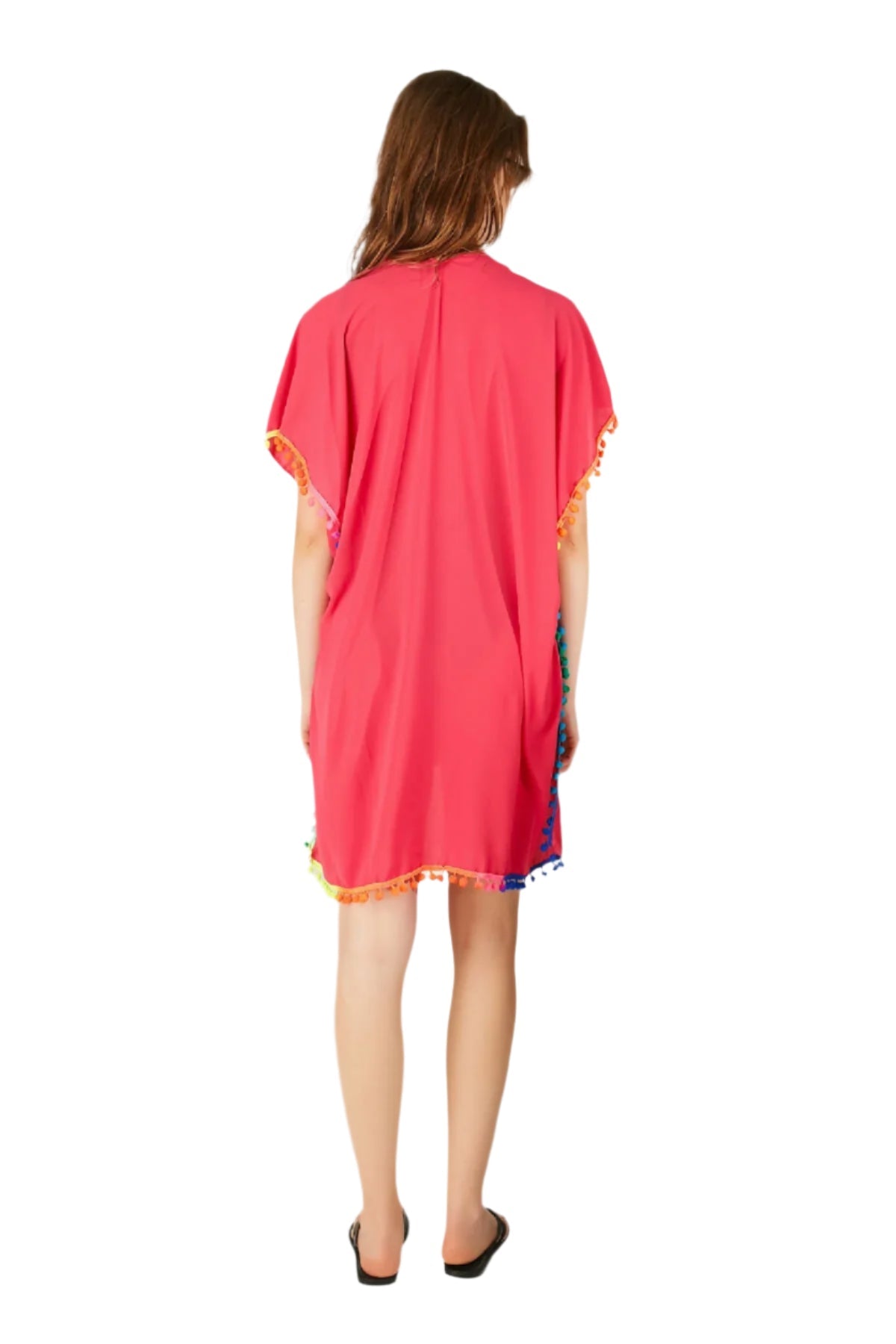 Women's Colorful Beach Dress with Tassel Detail, Great for Summer Fun at the Beach or Pool - Wear Sierra