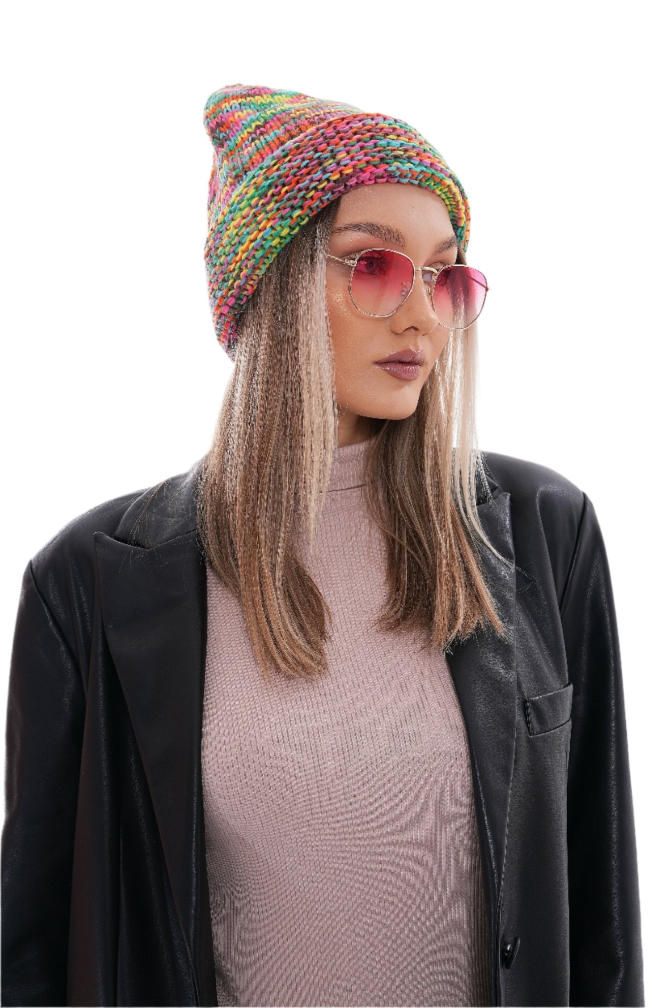 Women's Colorful Cable Knit Beanie For Women & Teens - Wear Sierra