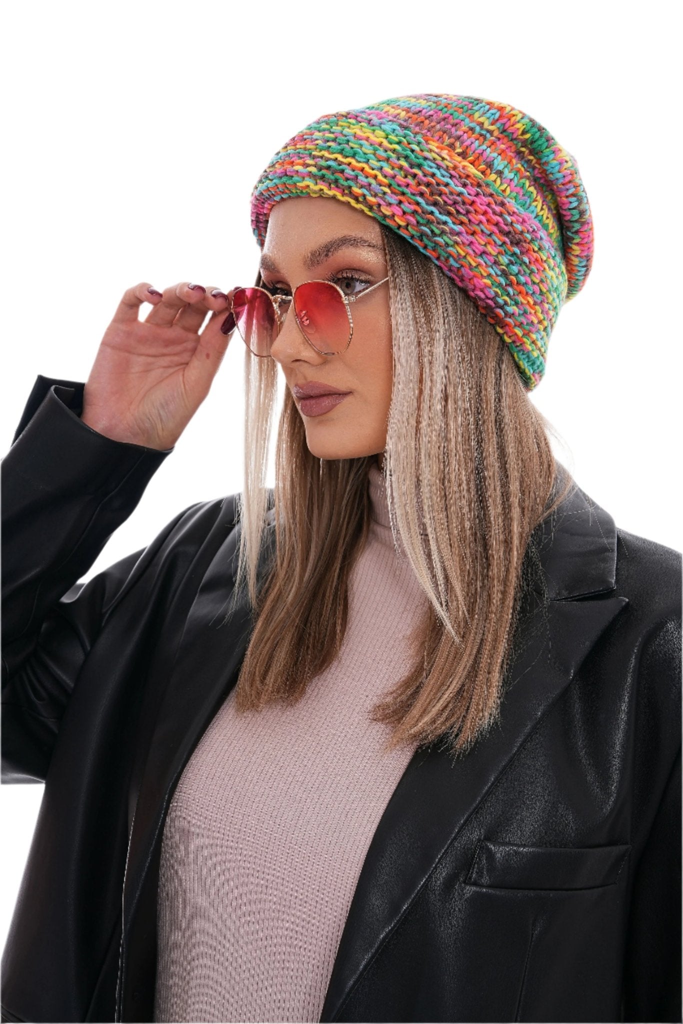 Women's Colorful Cable Knit Beanie For Women & Teens - Wear Sierra