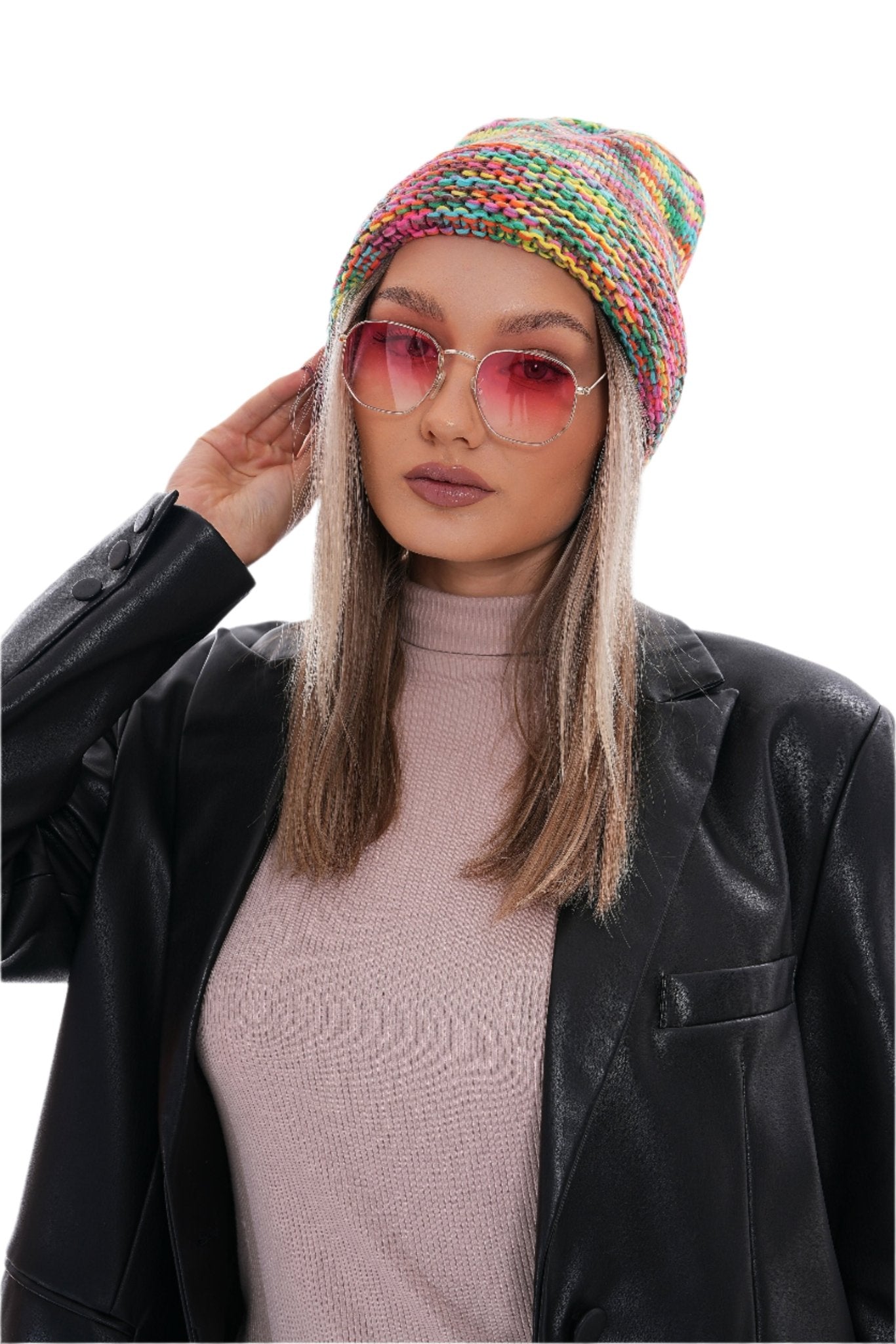 Women's Colorful Cable Knit Beanie For Women & Teens - Wear Sierra
