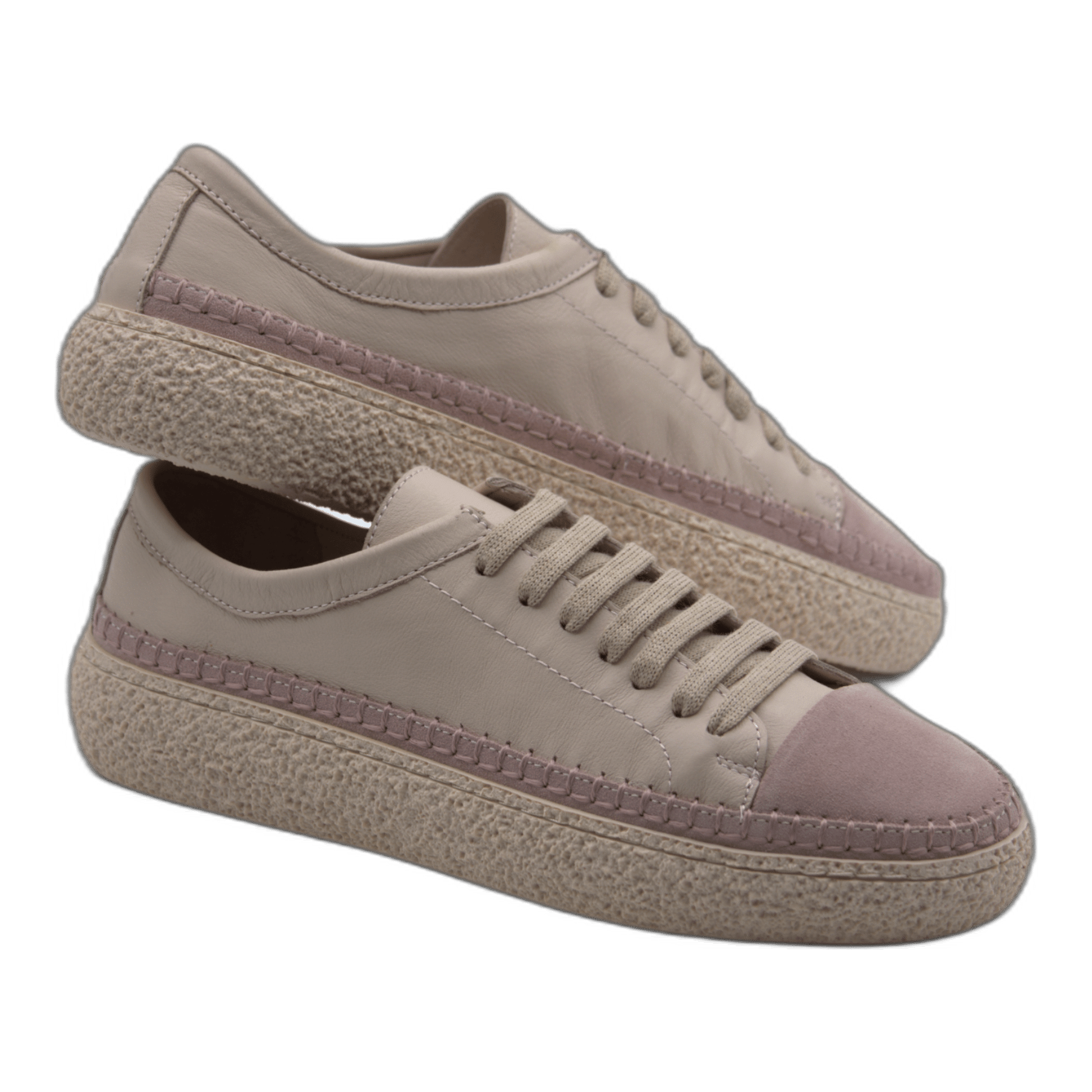 Women's Colorful Leather Sneakers - Great for the Office, Casual Days (Aimee Style) - Wear Sierra