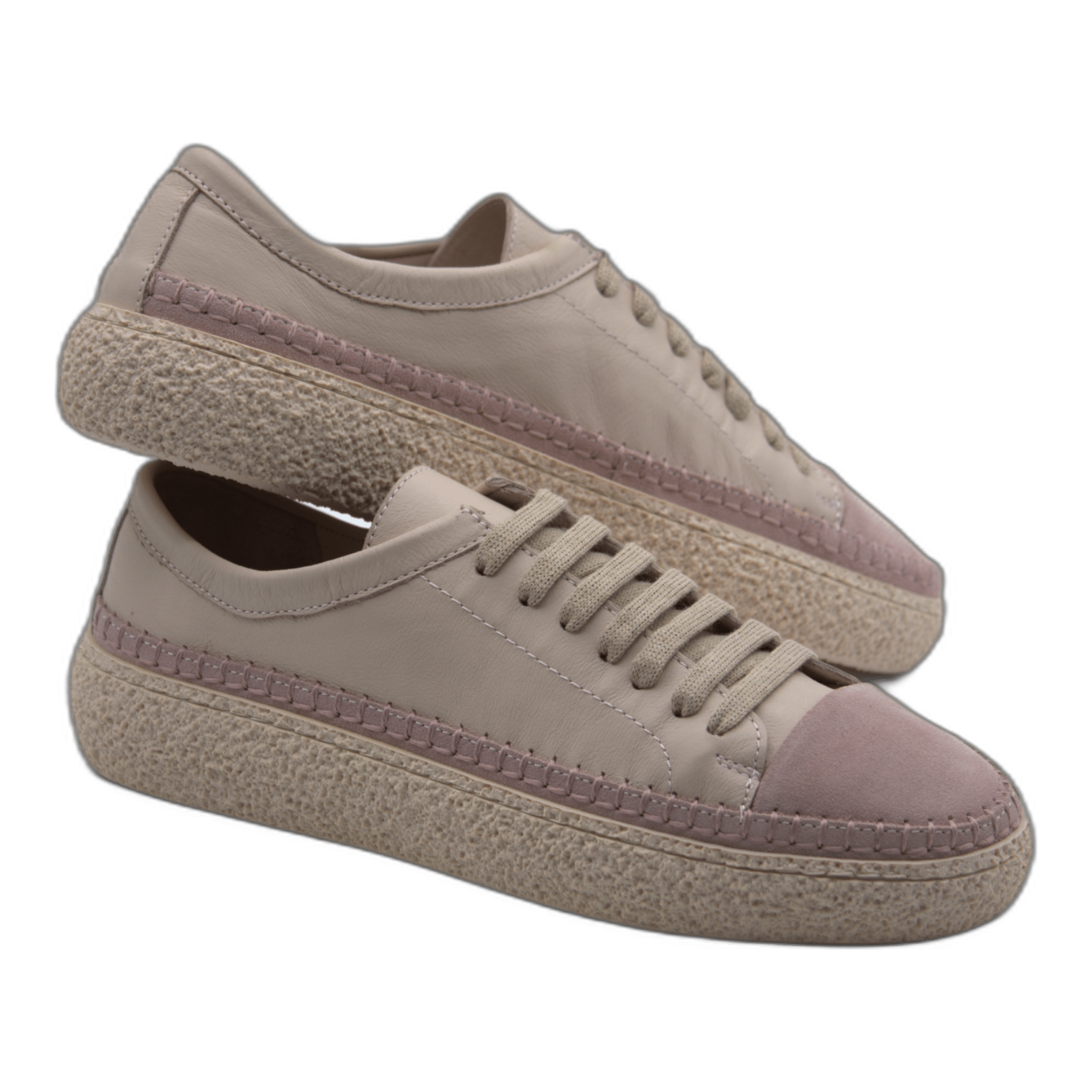 Women's Colorful Leather Sneakers - Great for the Office, Casual Days (Aimee Style) - Wear Sierra