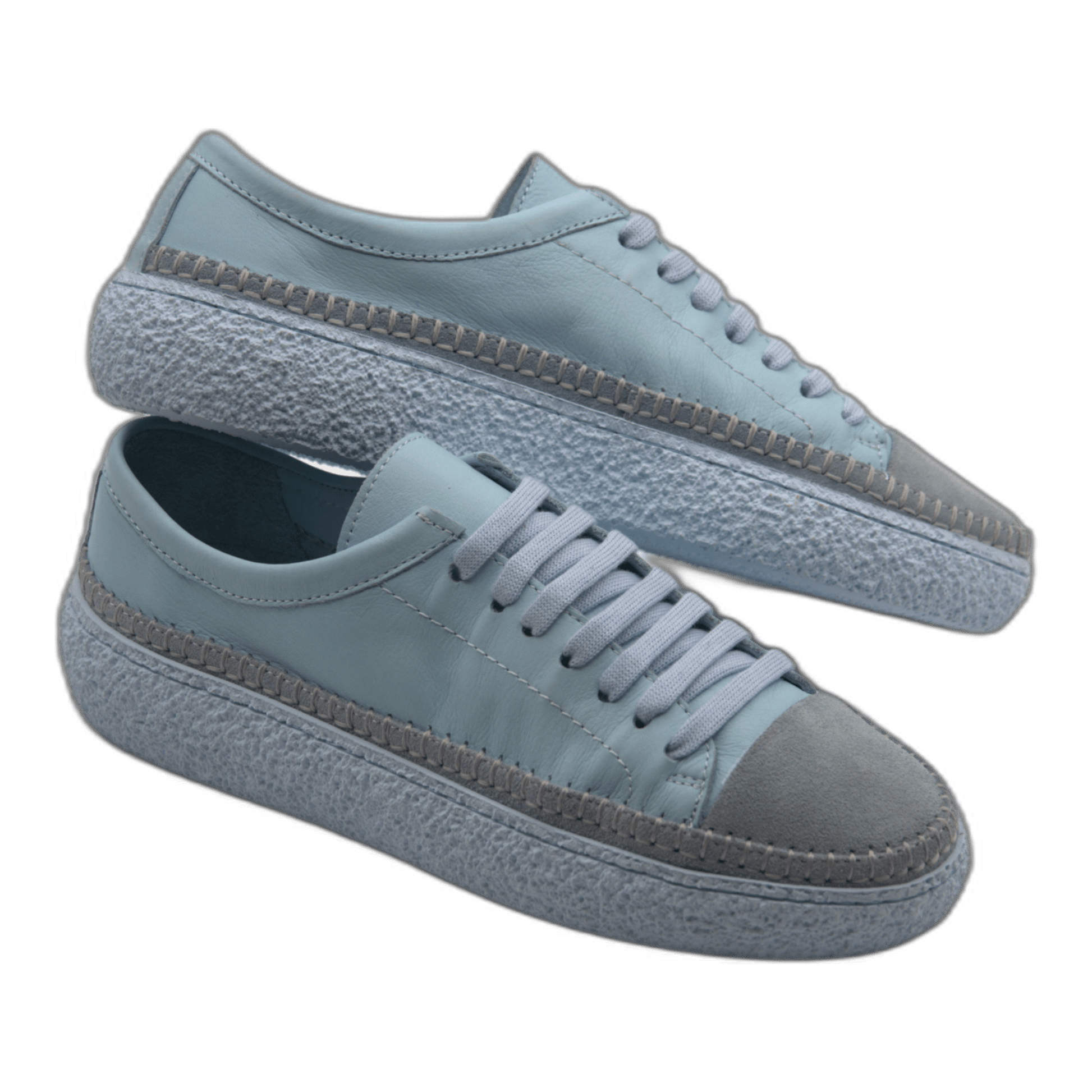 Women's Colorful Leather Sneakers - Great for the Office, Casual Days (Aimee Style) - Wear Sierra