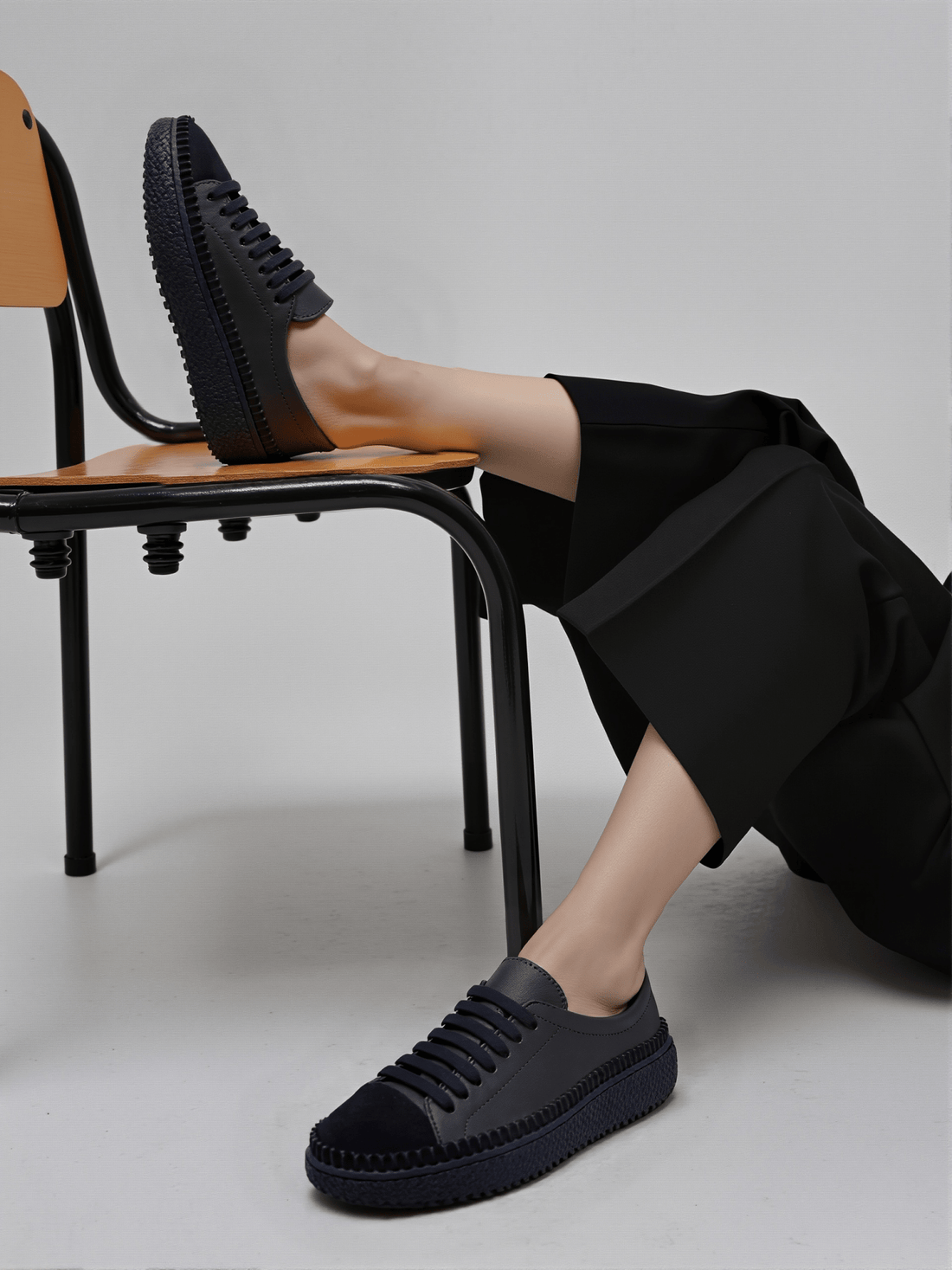Women's Colorful Leather Sneakers - Great for the Office, Casual Days (Aimee Style) - Wear Sierra