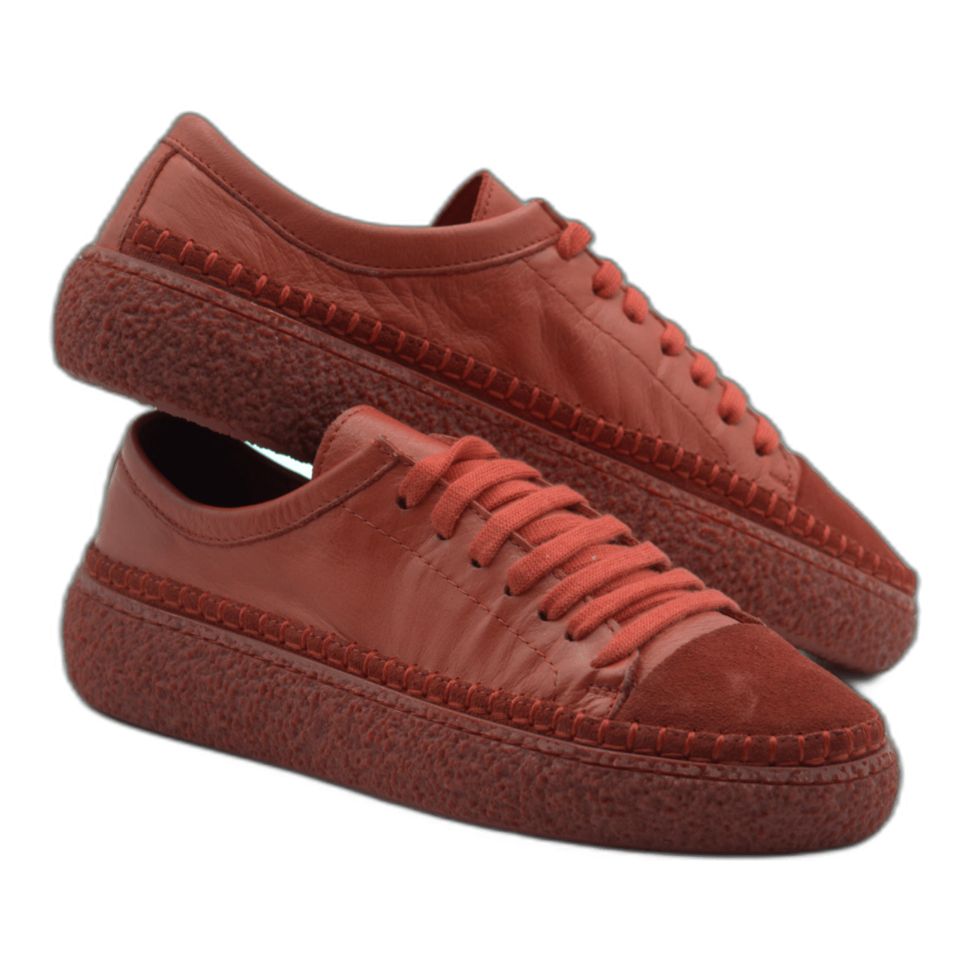 Women's Colorful Leather Sneakers - Great for the Office, Casual Days (Aimee Style) - Wear Sierra