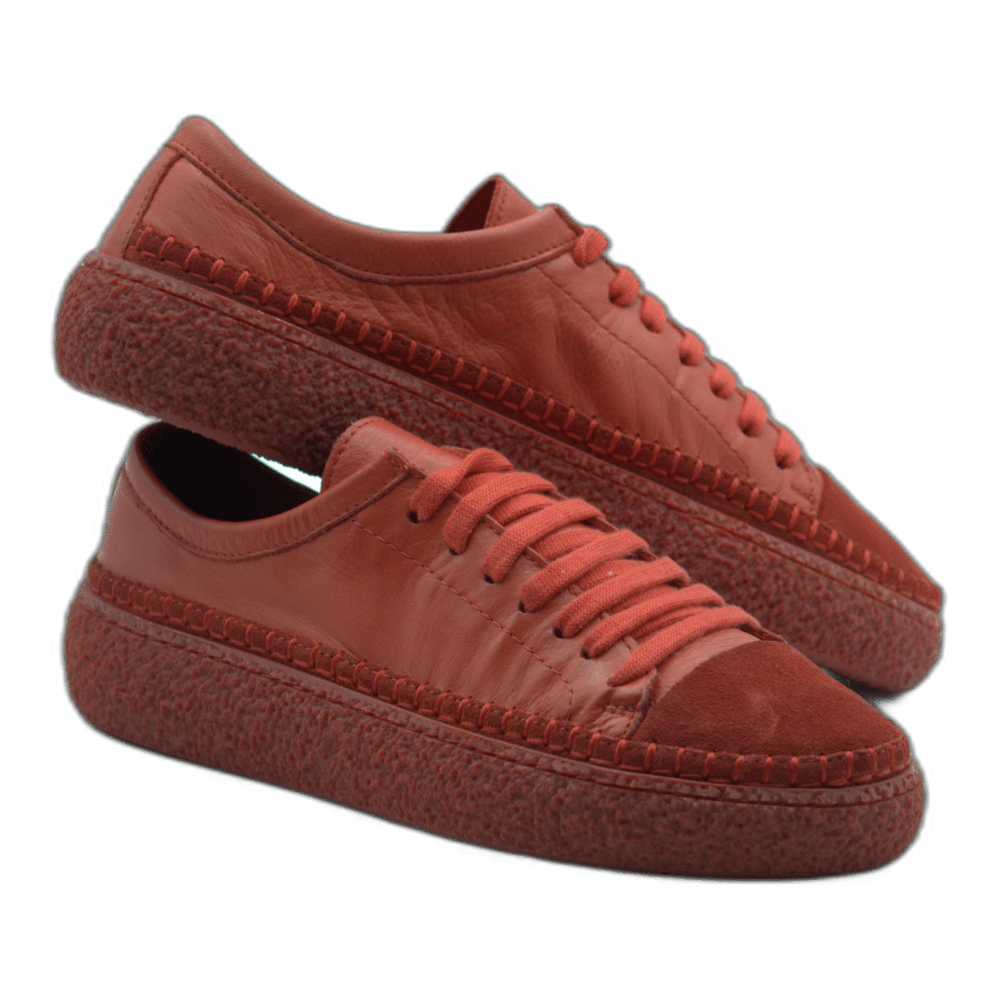 Women's Colorful Leather Sneakers - Great for the Office, Casual Days (Aimee Style) - Wear Sierra